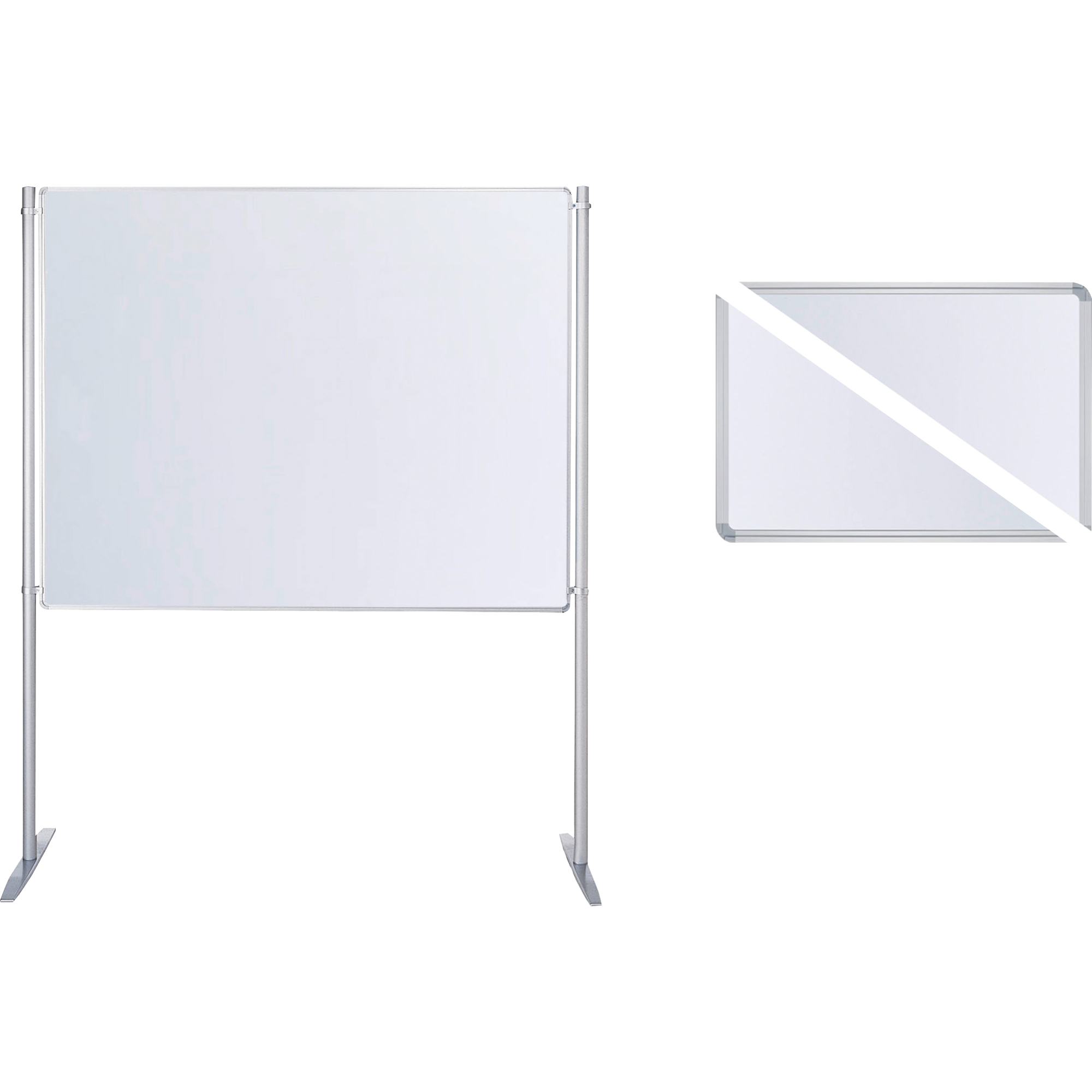 Ultradex Whiteboard FAIR Maße der Oberfläche: 200 x 120 cm (B x H) Tafel magnethaftend beidseitig beschreibbar inkl. 2 Standrohre, 2 Füße, 4 Tafelklemmen, Innensechskantschlüssel Stahl lackiert weiß