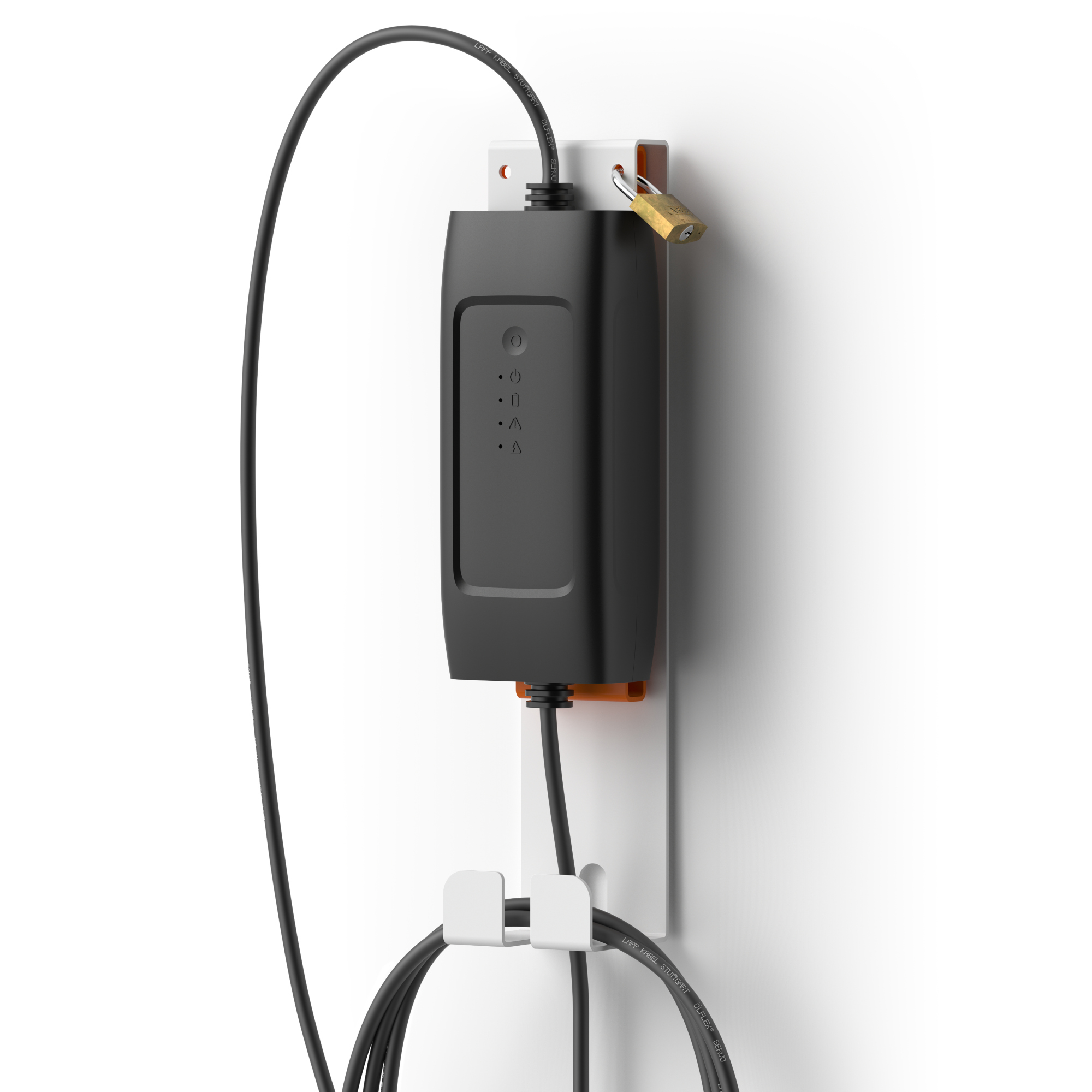 LAPP Wandhalterung Ladestation Lapp Ladestation Basic, Universal 10,5 x 49 x 9,5 cm (B x H x T) weiß/orange