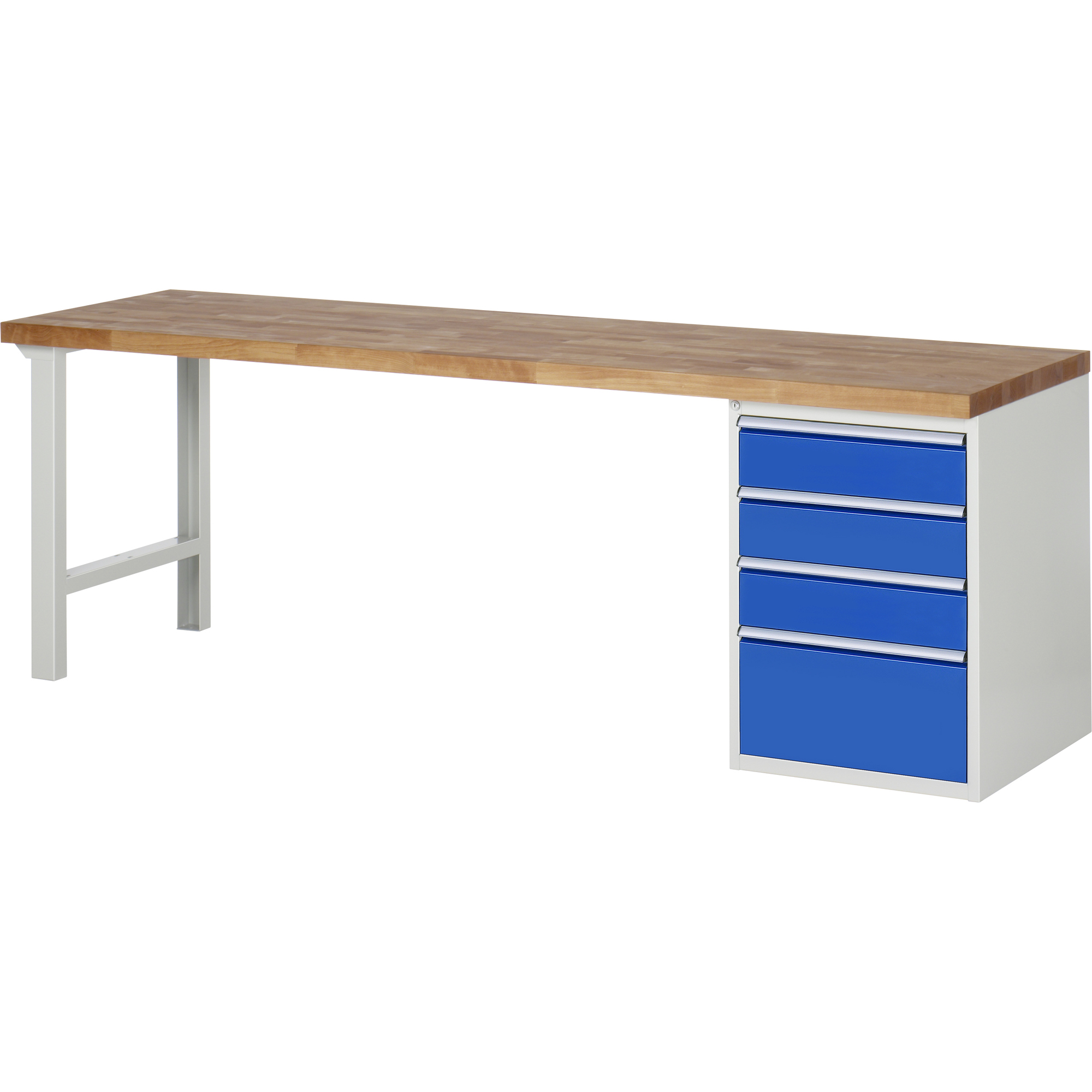 RAU Werkbank 7000 2.500 x 890 x 700 mm (B x H x T) enzianblau lichtgrau