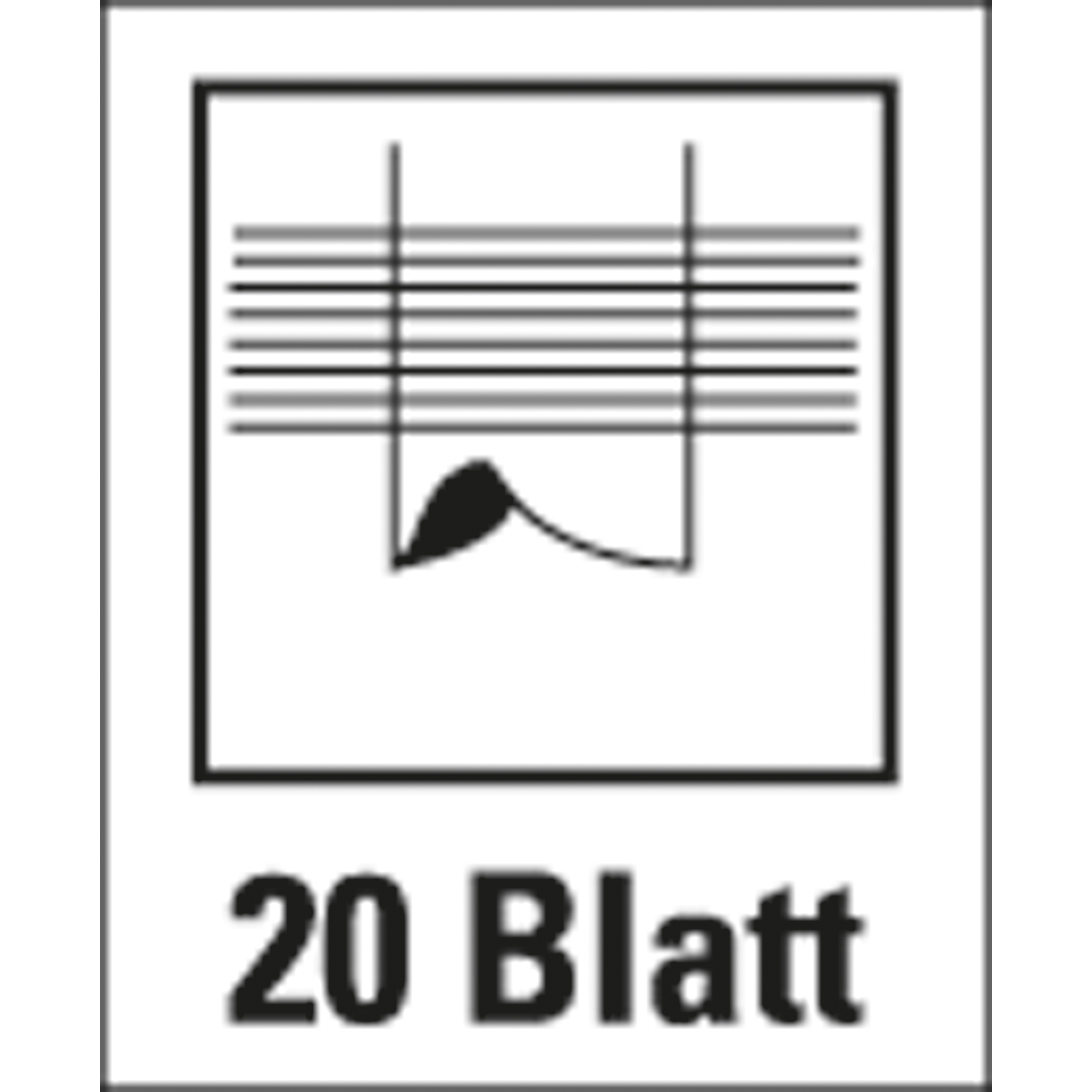 Sax Locher Design M 8cm 20 Bl. (80 g/m²) mit Anschlagschiene blau