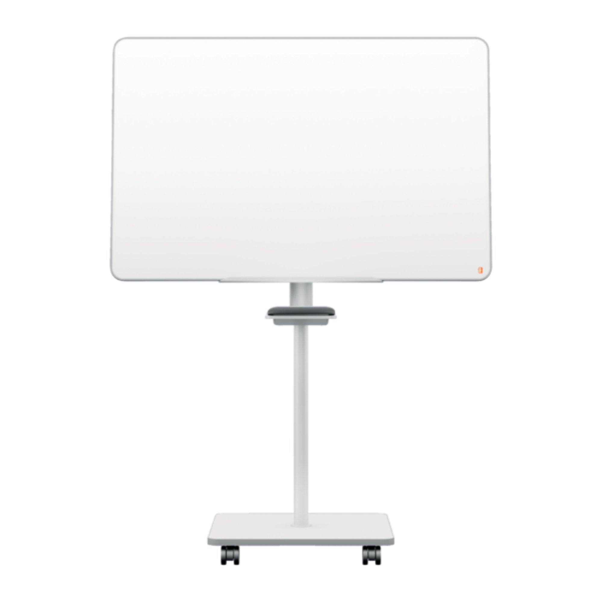 Nobo® Mobiles Flipchart Move & Meet mit Ablageschale Rechteckfuß mit 4 Rollen Stahl grau