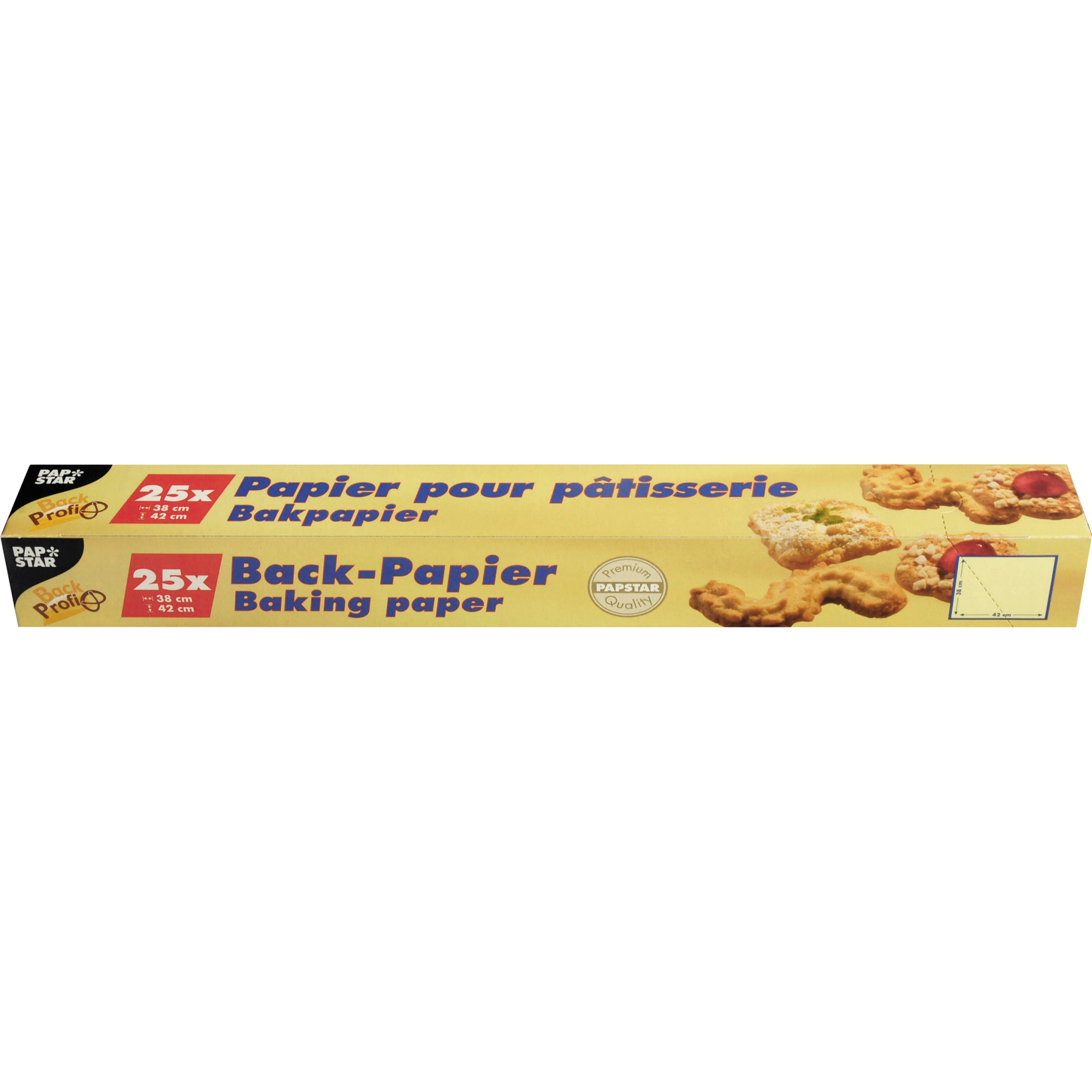 PAPSTAR Backpapier 38 x 42 cm (B x H) braun 25 Bl./Pack.