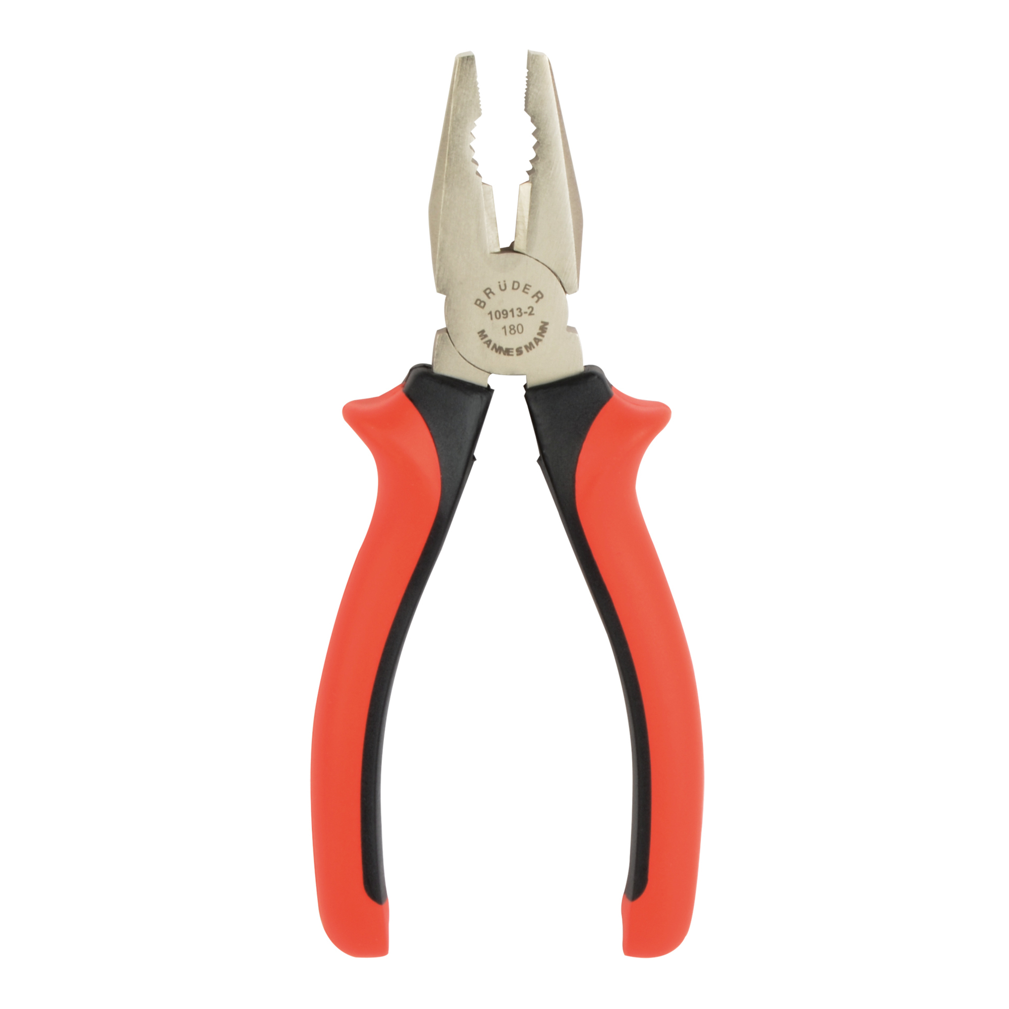 BRÜDER MANNESMANN Zangen-Set 3 Teile Kombizange, Seitenschneider, Telefonzange orange/schwarz