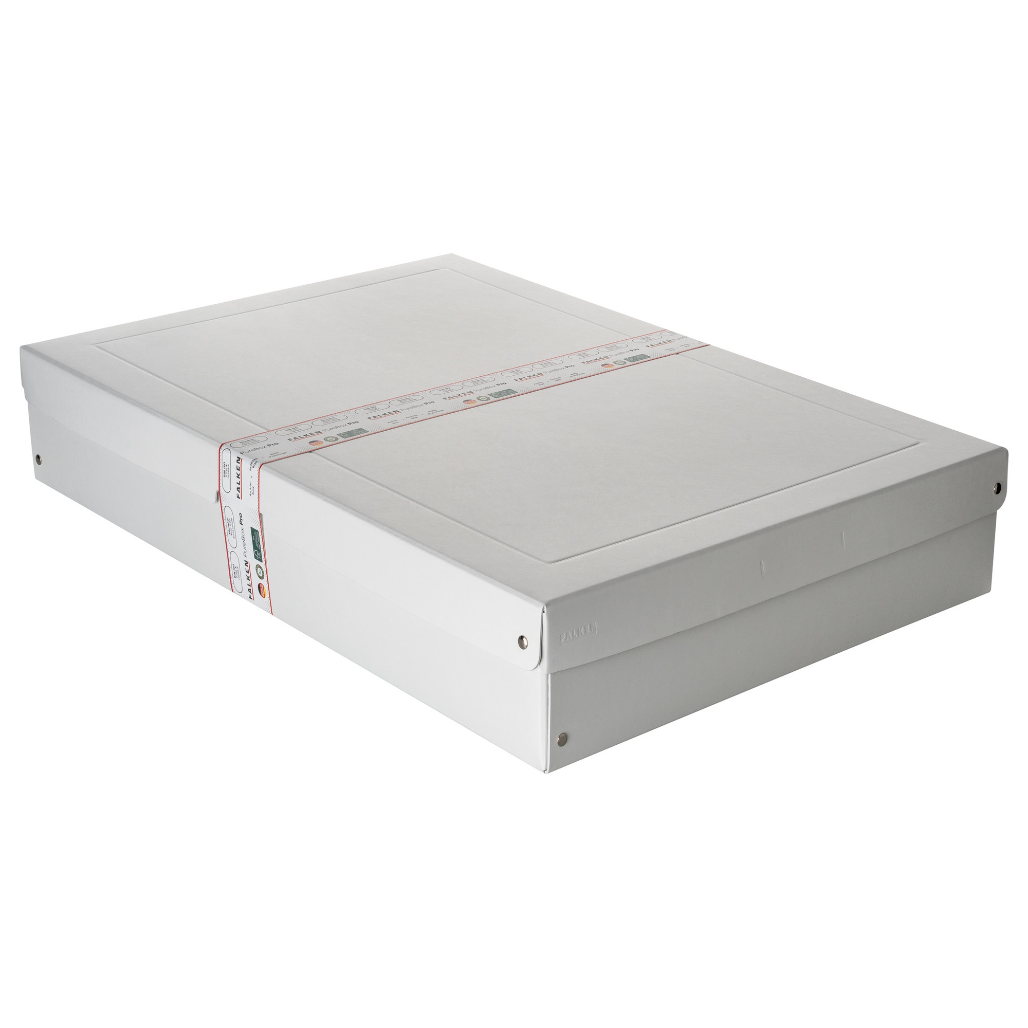 Falken Aufbewahrungsbox PureBox Pro 44 x 10 x 62 cm (B x H x T) DIN A2 Karton weiß
