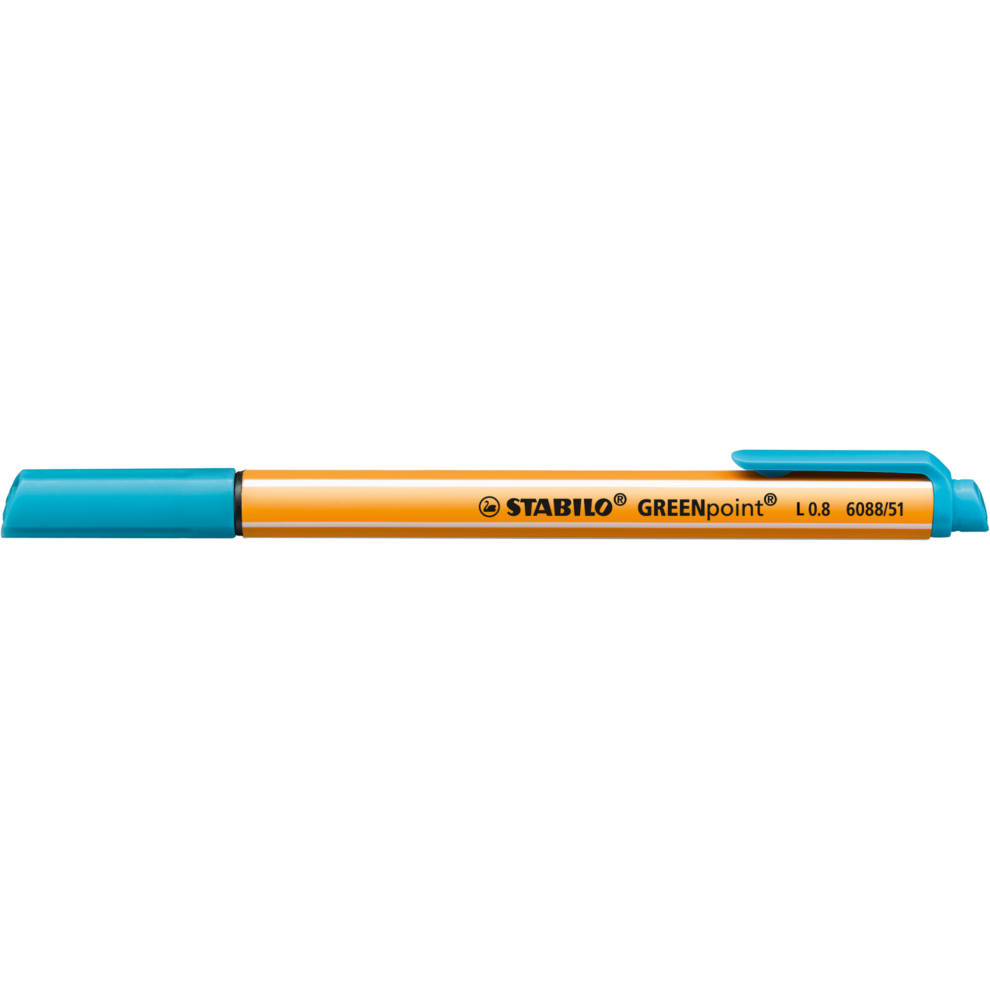 STABILO® Fasermaler GREENpoint® 0,8mm türkis nicht auswaschbar