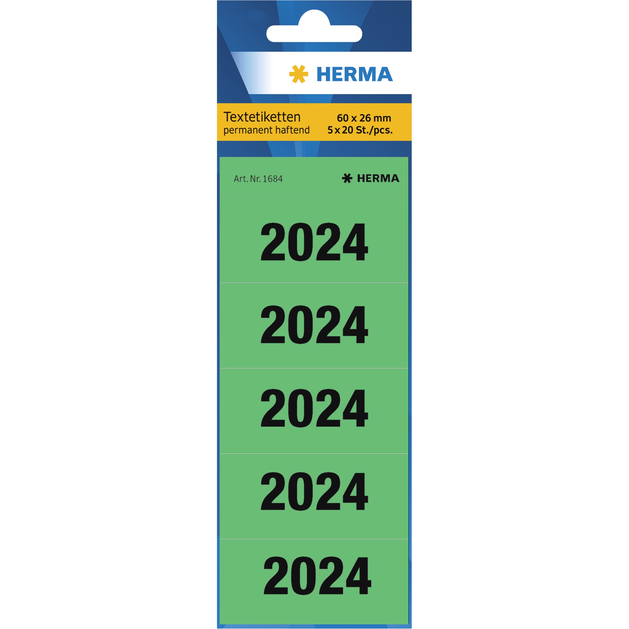 HERMA Jahresschild 60 x 26 mm (B x H) 2024 grün 100 St./Pack.