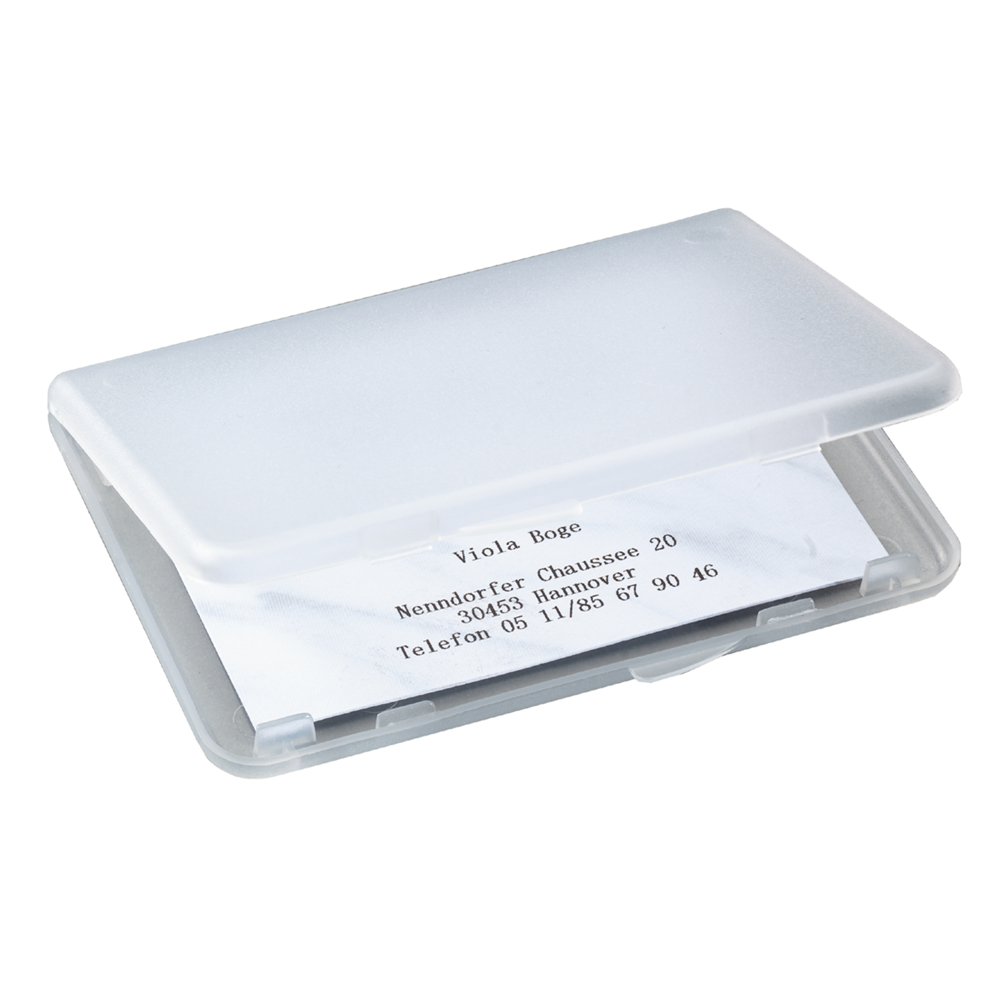 SIGEL Visitenkartenetui 10 x 7 x 1 cm (B x H x T) 15 Karten Kunststoff transparent