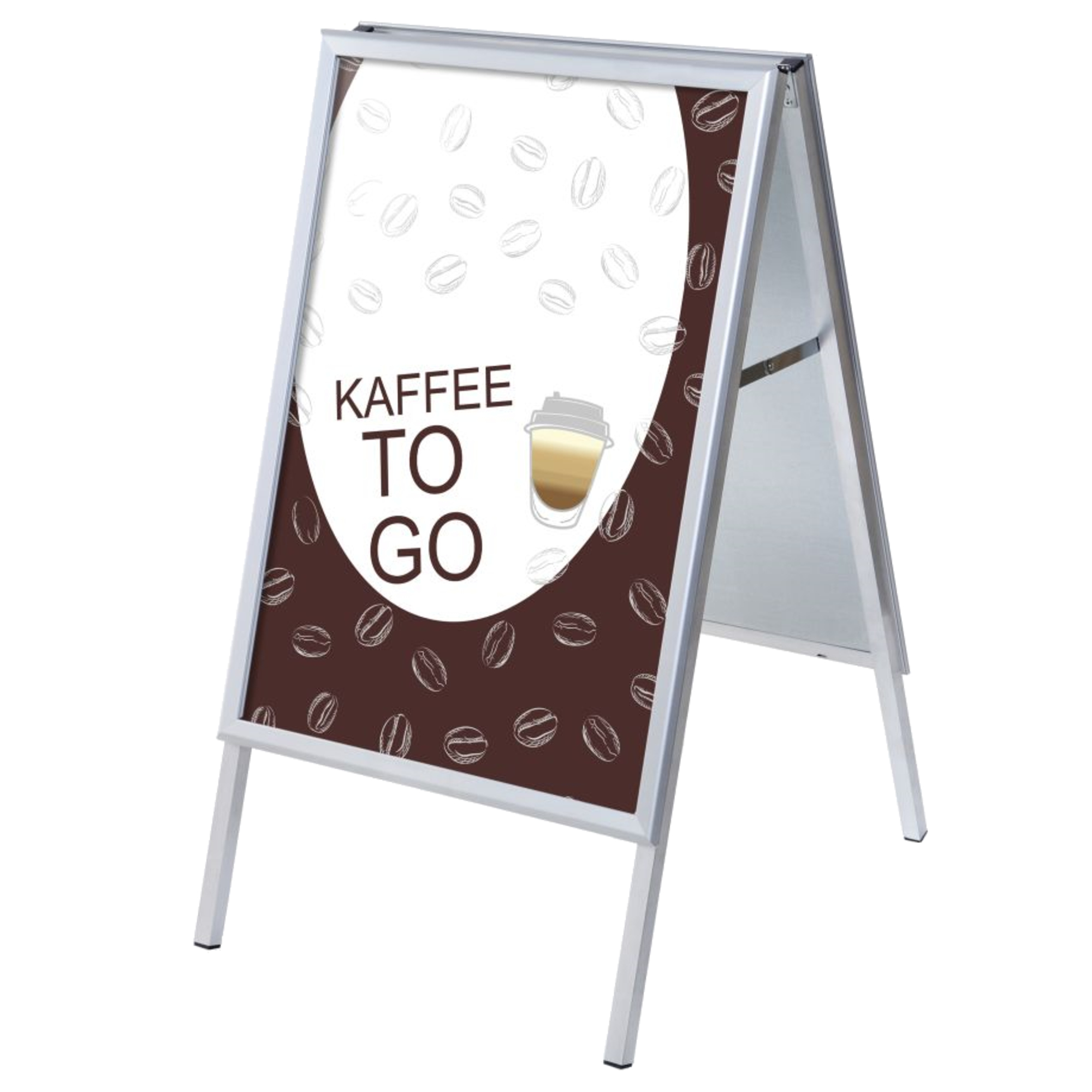 Showdown® Displays Kundenstopper 63,9 x 109,4 x 74,4 cm (B x H x T) DIN A1 Aluminium silber