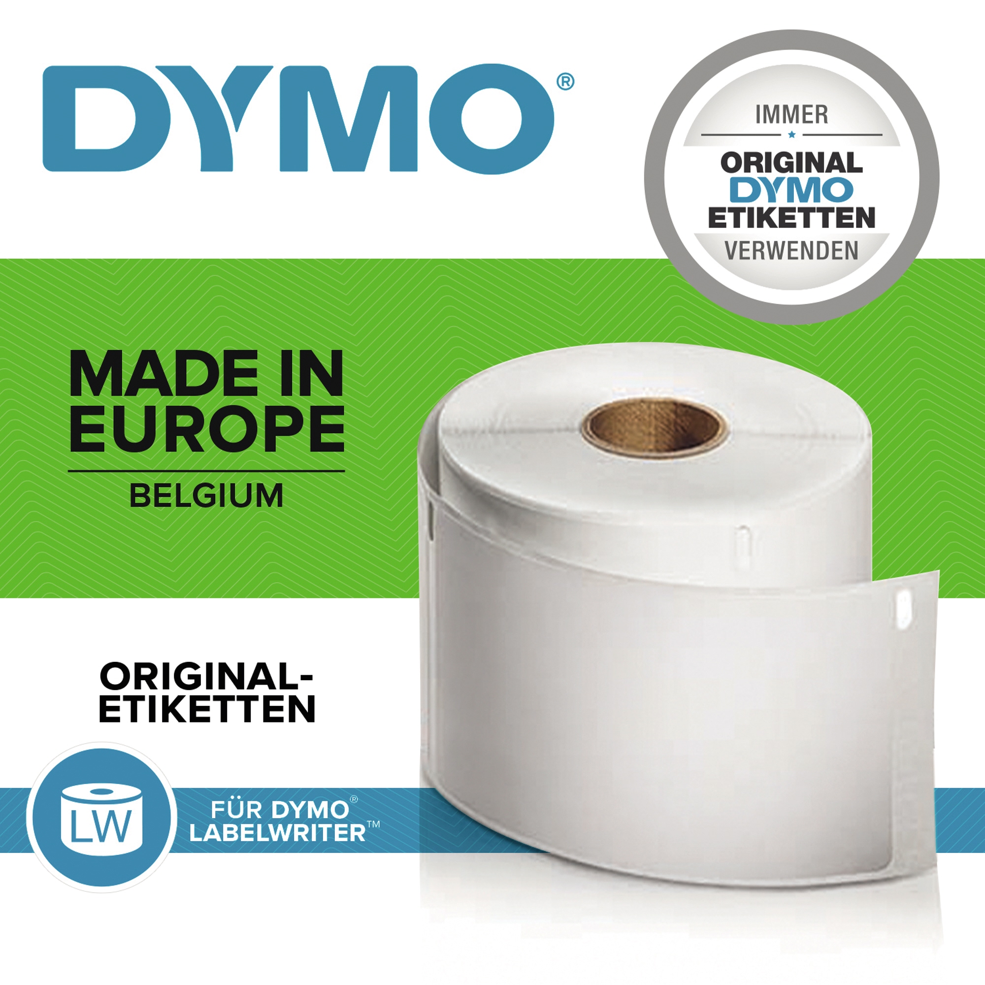 DYMO® Hochleistungsetikett Original LW 25 x 89 mm (B x H) Polypropylen weiß 350 Etik./Rl. 2 x 350 Etik./Pack.