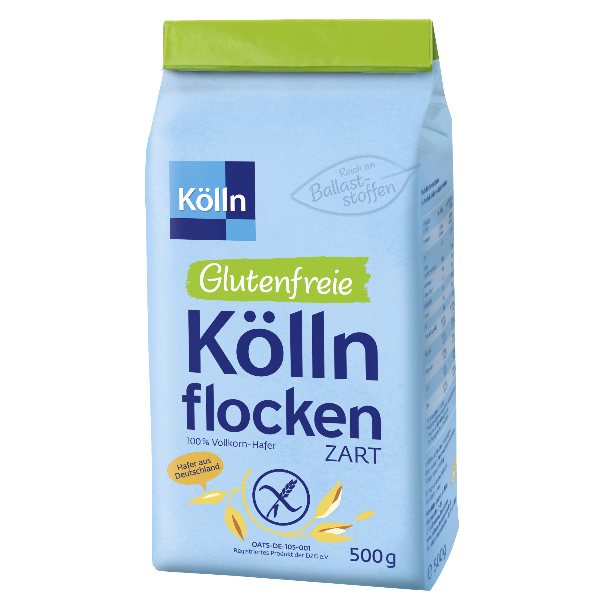 Kölln Haferflocken Zart 100 % Vollkorn-Hafer 10 x 500 g/Pack.