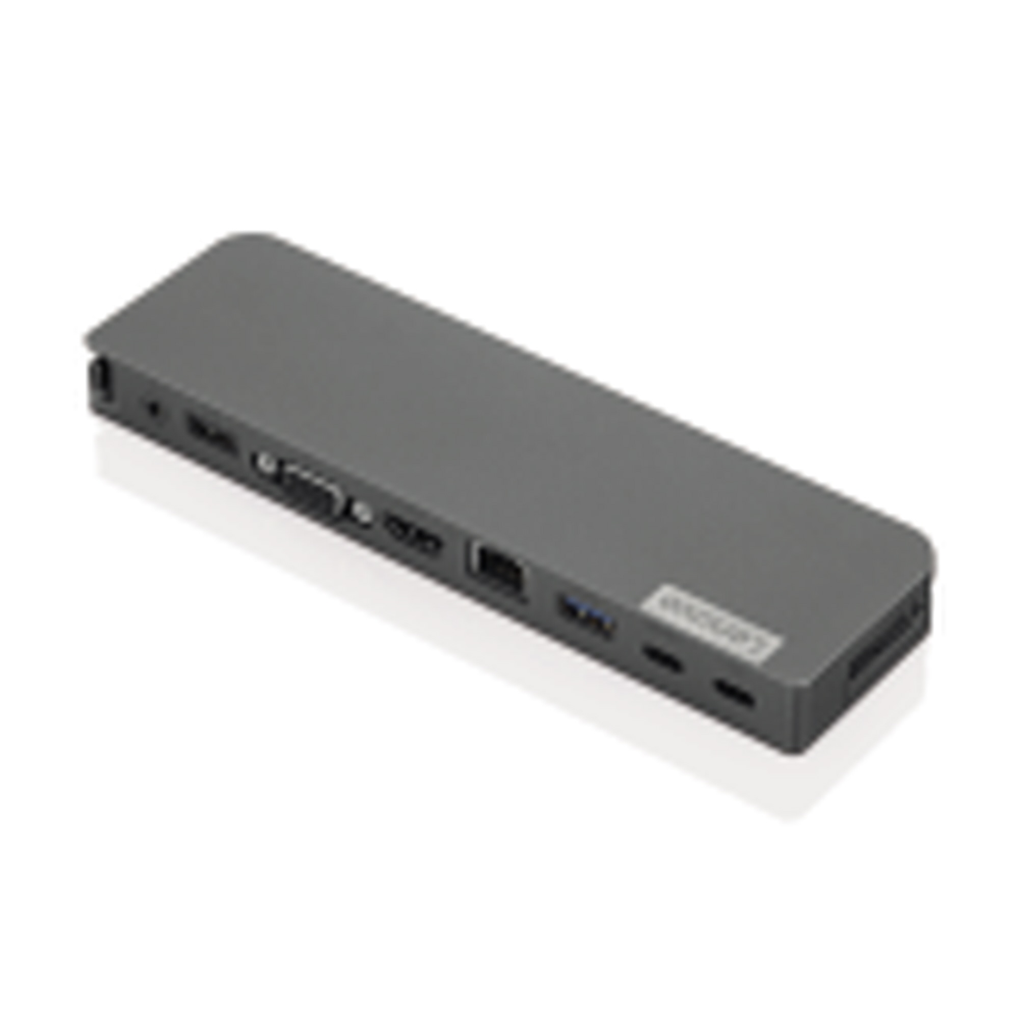 Lenovo Dockingstation 18 x 1,7 x 5,3 cm (B x H x T) Netzbetrieb 1 x USB-C (Stromanschluss), 1 x USB-C 3.1, 1 x USB 3.1 Gen 1, 1 x USB 2.0, 1 x HDMI, 1 x VGA, 1 x RJ45, 1 x Kopfhörer/Mikrofon