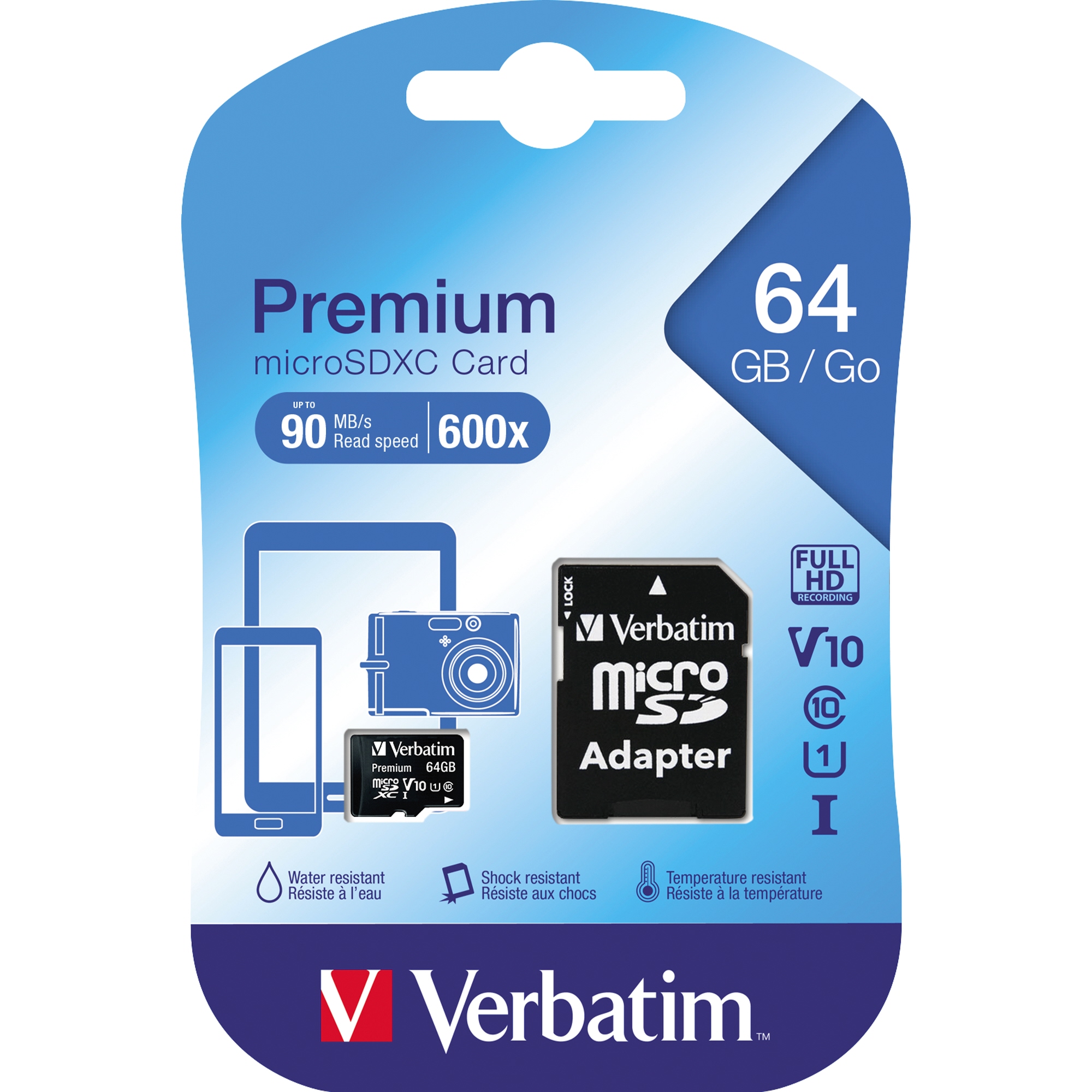 Verbatim Speicherkarte microSDXC 64Gbyte