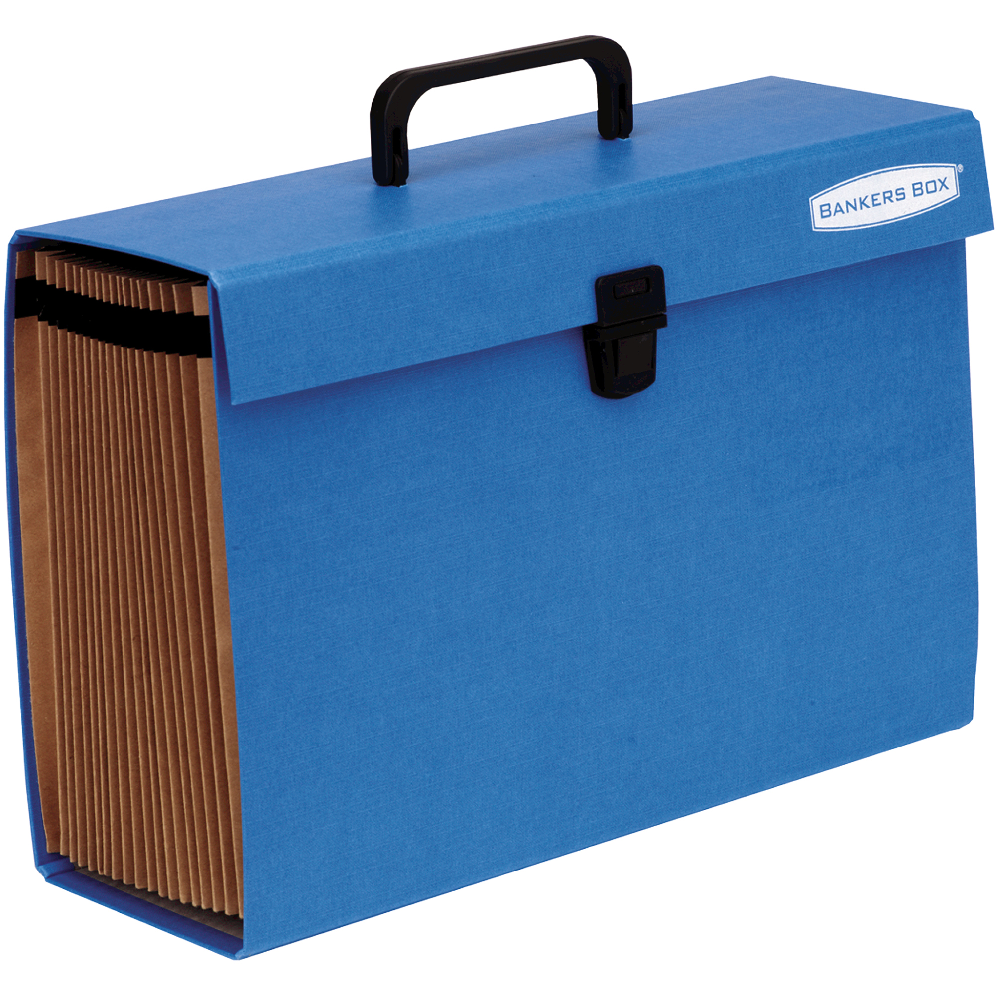 Bankers Box® Fächermappe Handifile DIN A4 inkl. vorgedruckter Registerkarten, blanko Registerkarten Faserplatten blau 19 Fächer