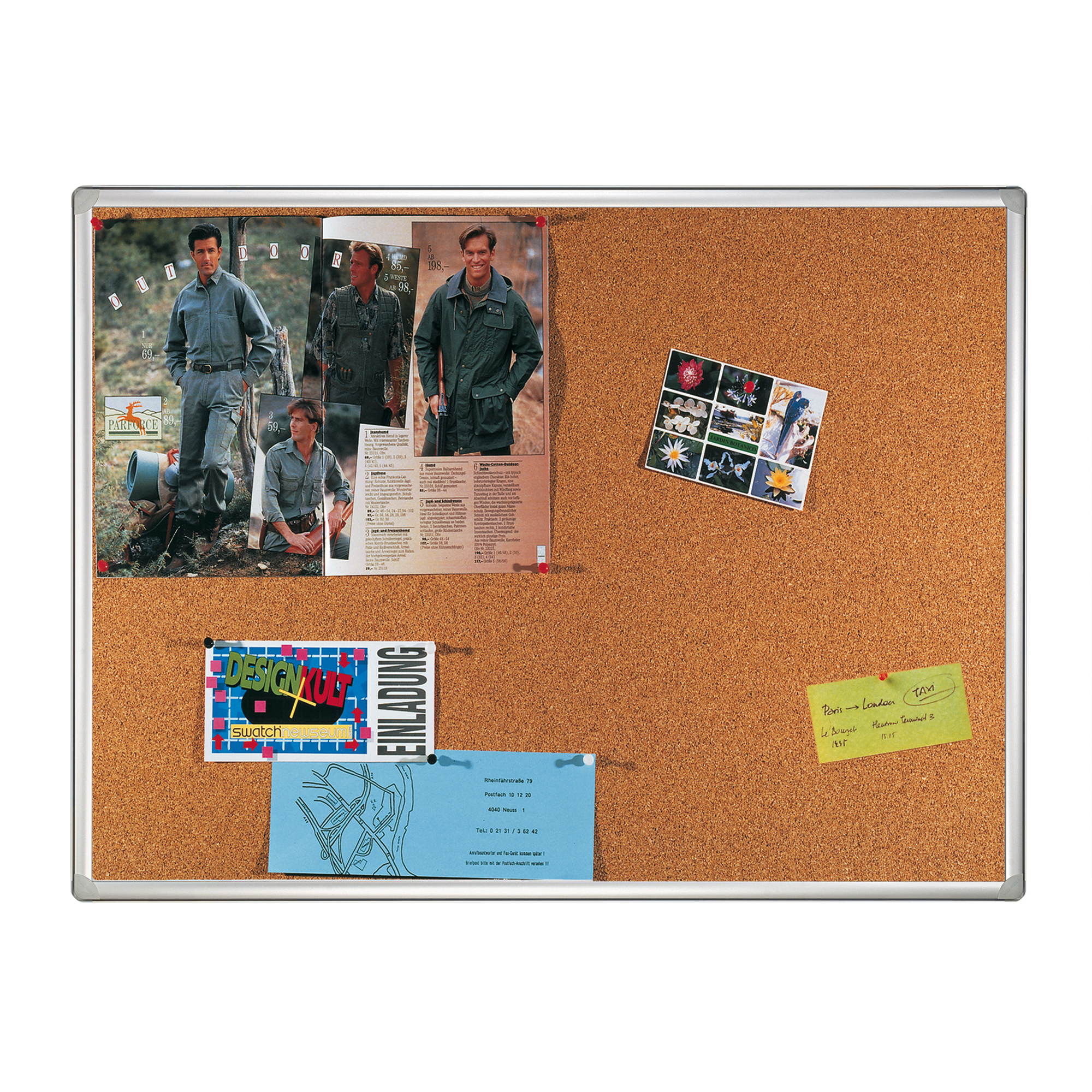 FRANKEN Pinnwand PRO 120 x 90 cm (B x H) Gleiterset PSSA8 Kork Material des Rahmens: Aluminium/Kunststoff braun
