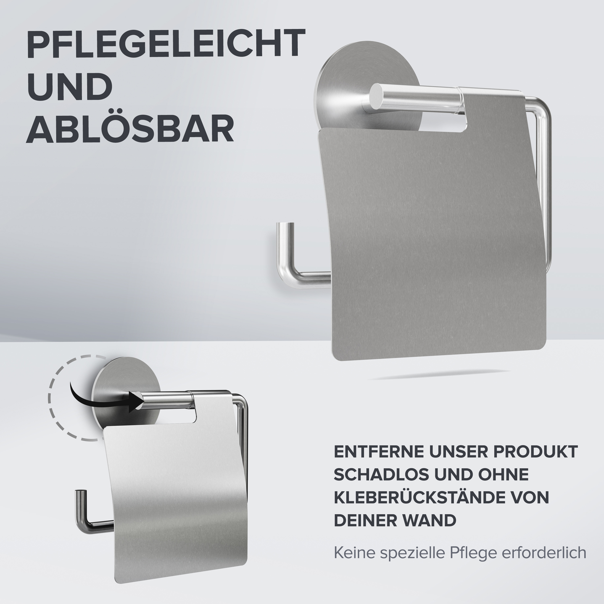 ovimar WC-Rollenhalter Hanstholm 16,5 x 5 x 15 cm (B x H x T) 1 Rolle Edelstahl silber