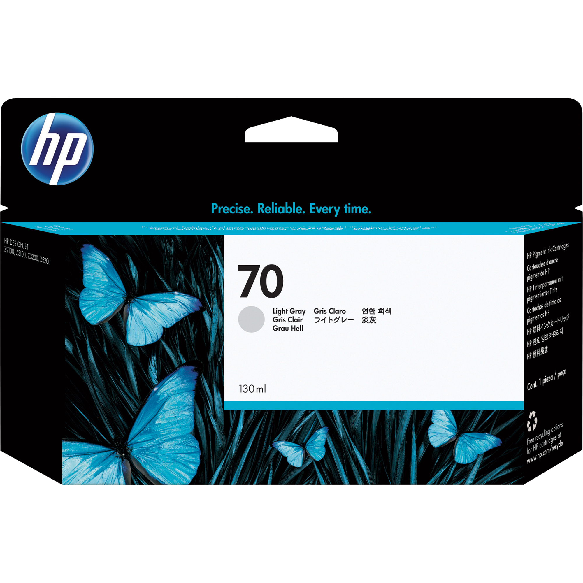 HP Tintenpatrone Originalzubehör 70 hellgrau 130ml