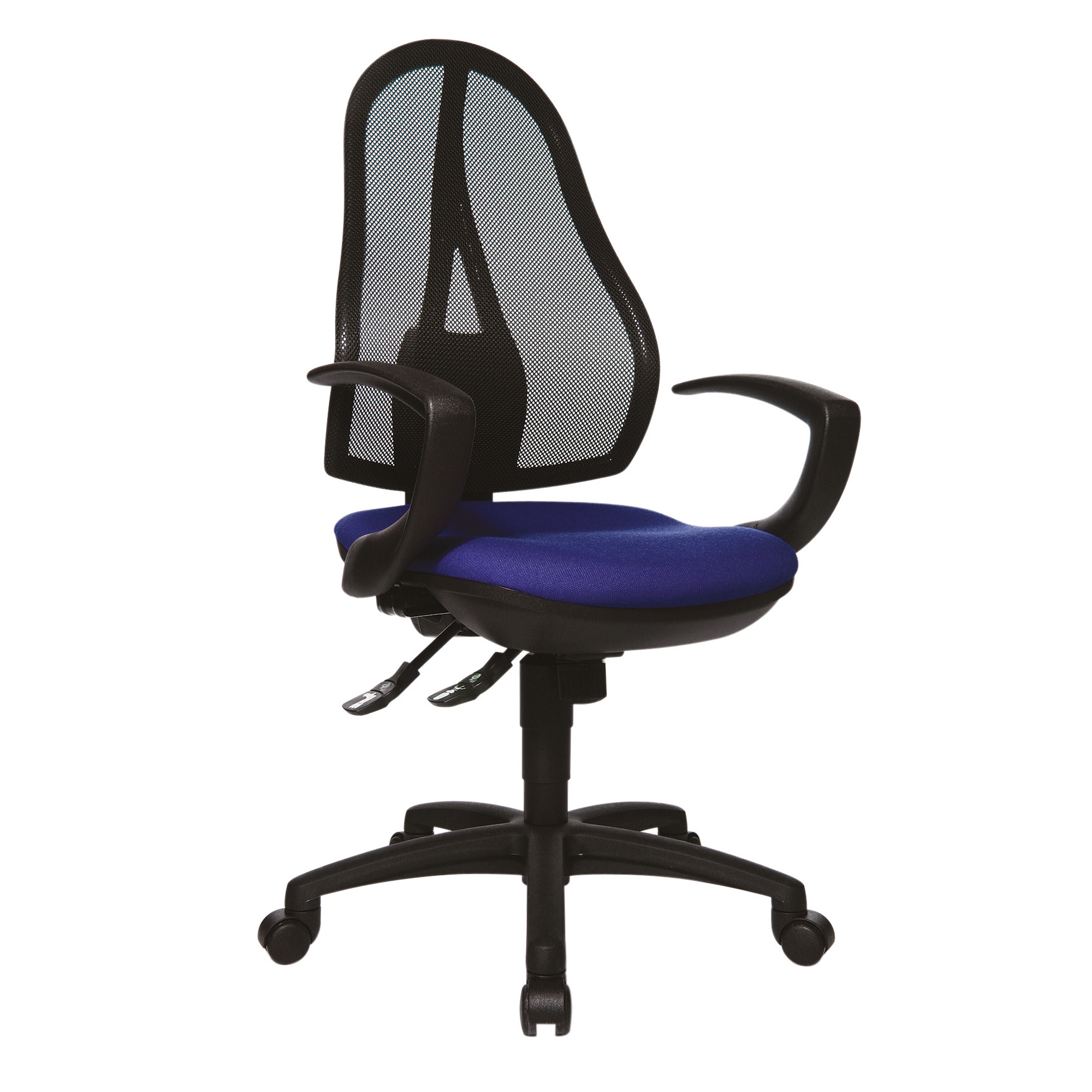 TOPSTAR Bürodrehstuhl Open Point SY 43-51cm Synchronmechanik Rolle hart gebremst (für Teppichboden) optionales Zubehör: Rolle weich gebremst (für Hartboden) 6991 Polyamid