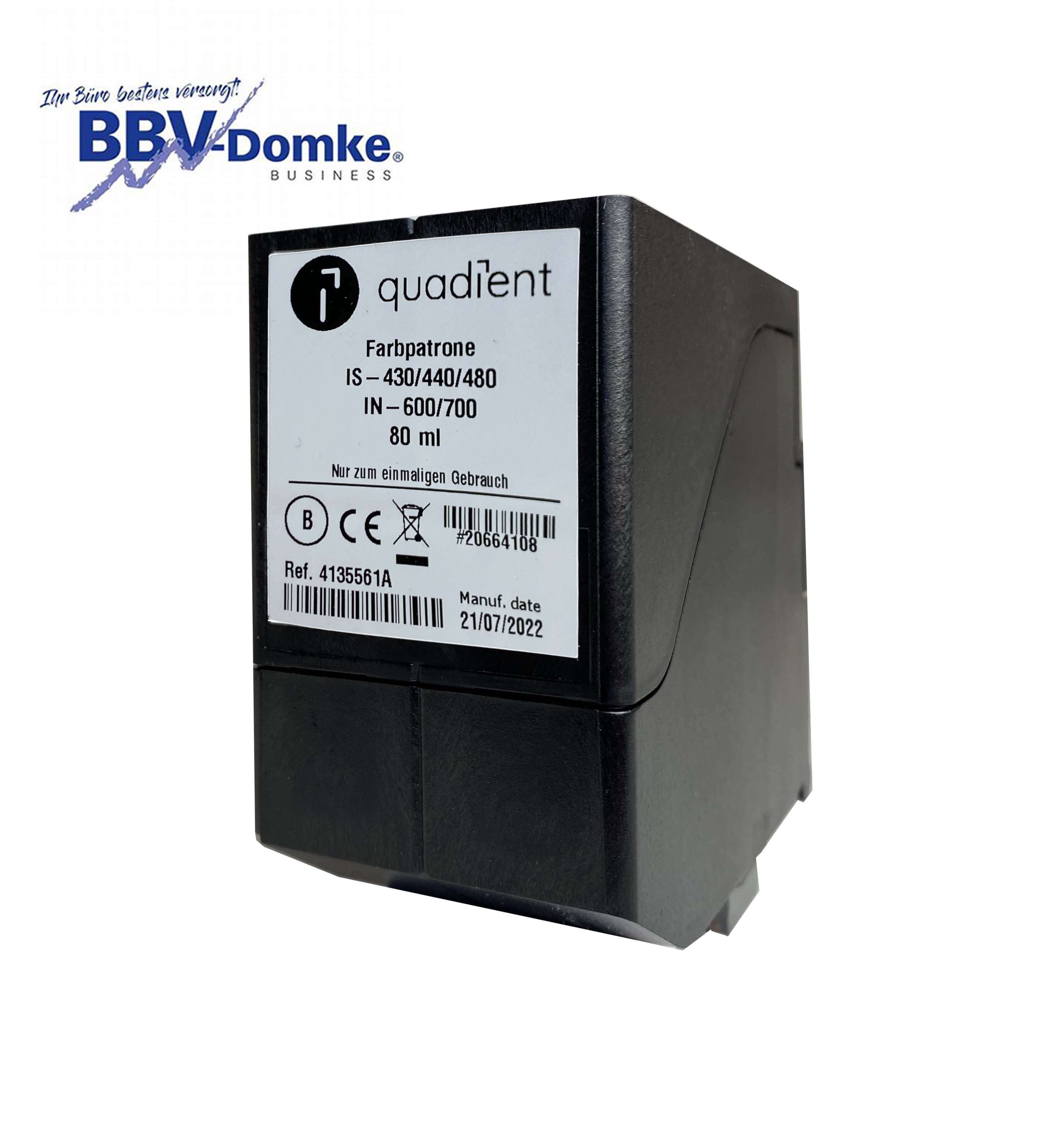 Quadient (ehem. Neopost) Farbkartusche 4135561A für IS-440, IS-480 ECO, IN-600, IN-700 Frankiermaschinen