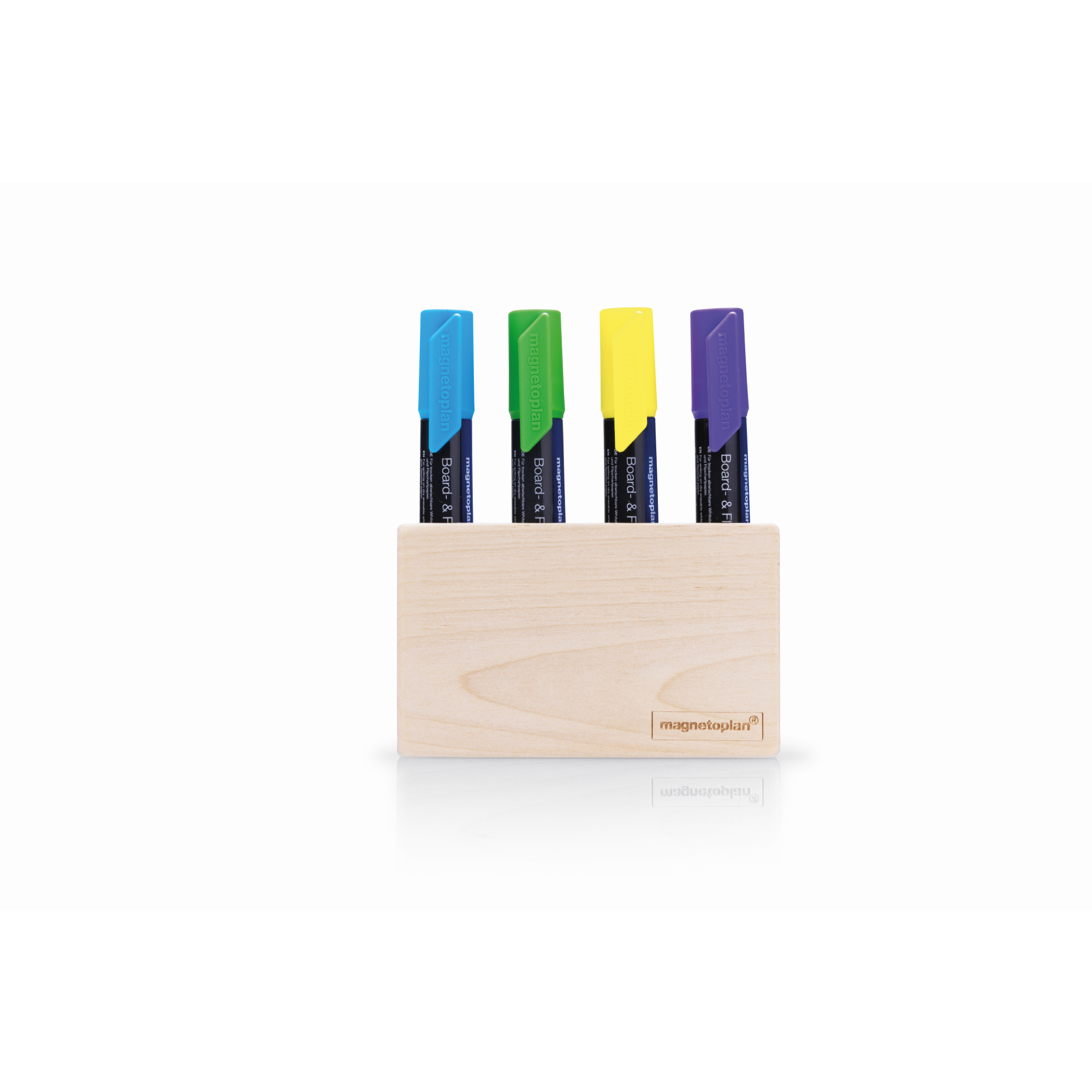 magnetoplan® Tafelschreiberhalter Wood 11,7 x 7 x 2,4 cm (B x H x T) Birkenholz hellbraun