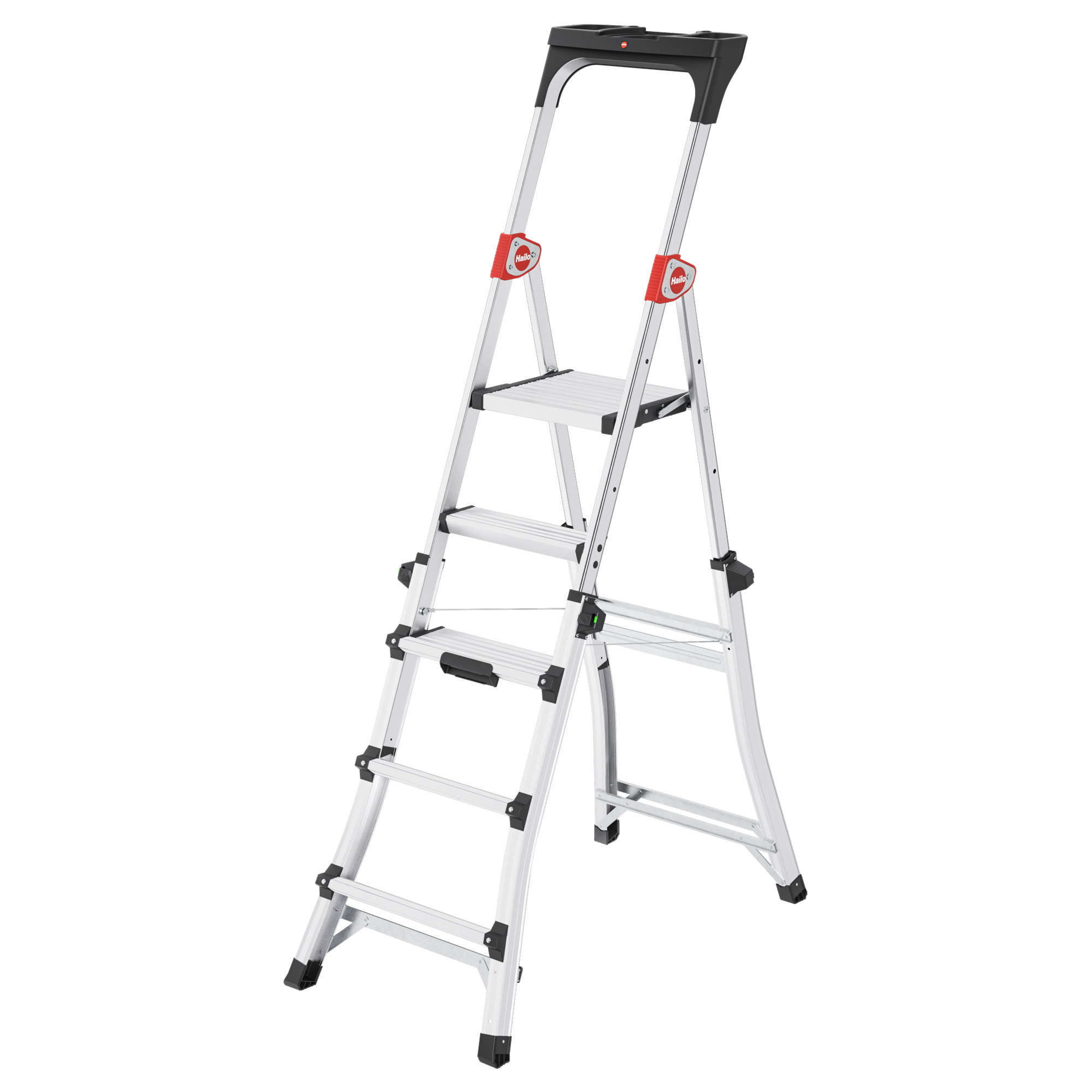 Hailo Stehleiter TL100 TopLine 3,09m Aluminium, eloxiert silber