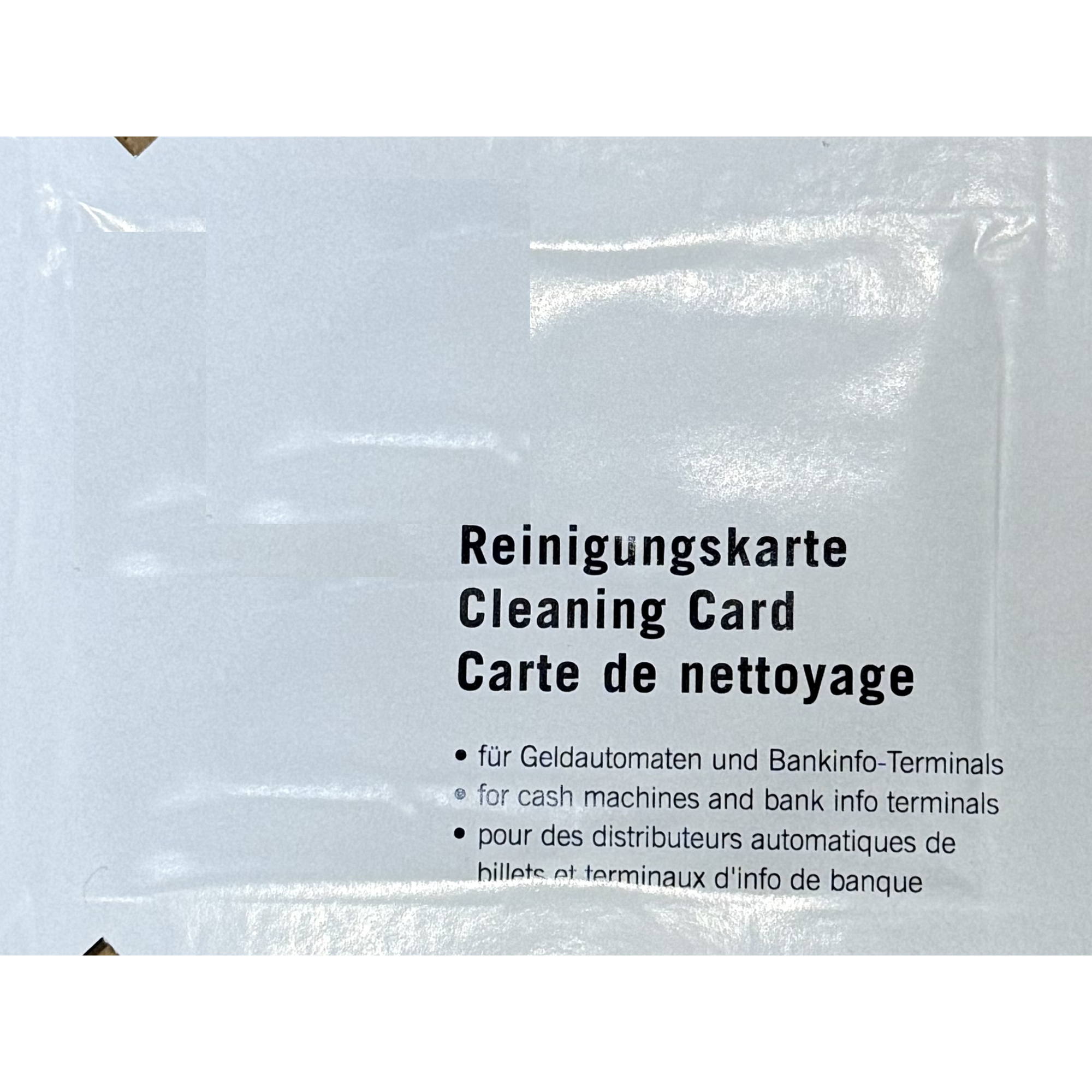 Reinigungskarte Hybridkartenleser, Geldautomaten, Bankinfo-Terminals