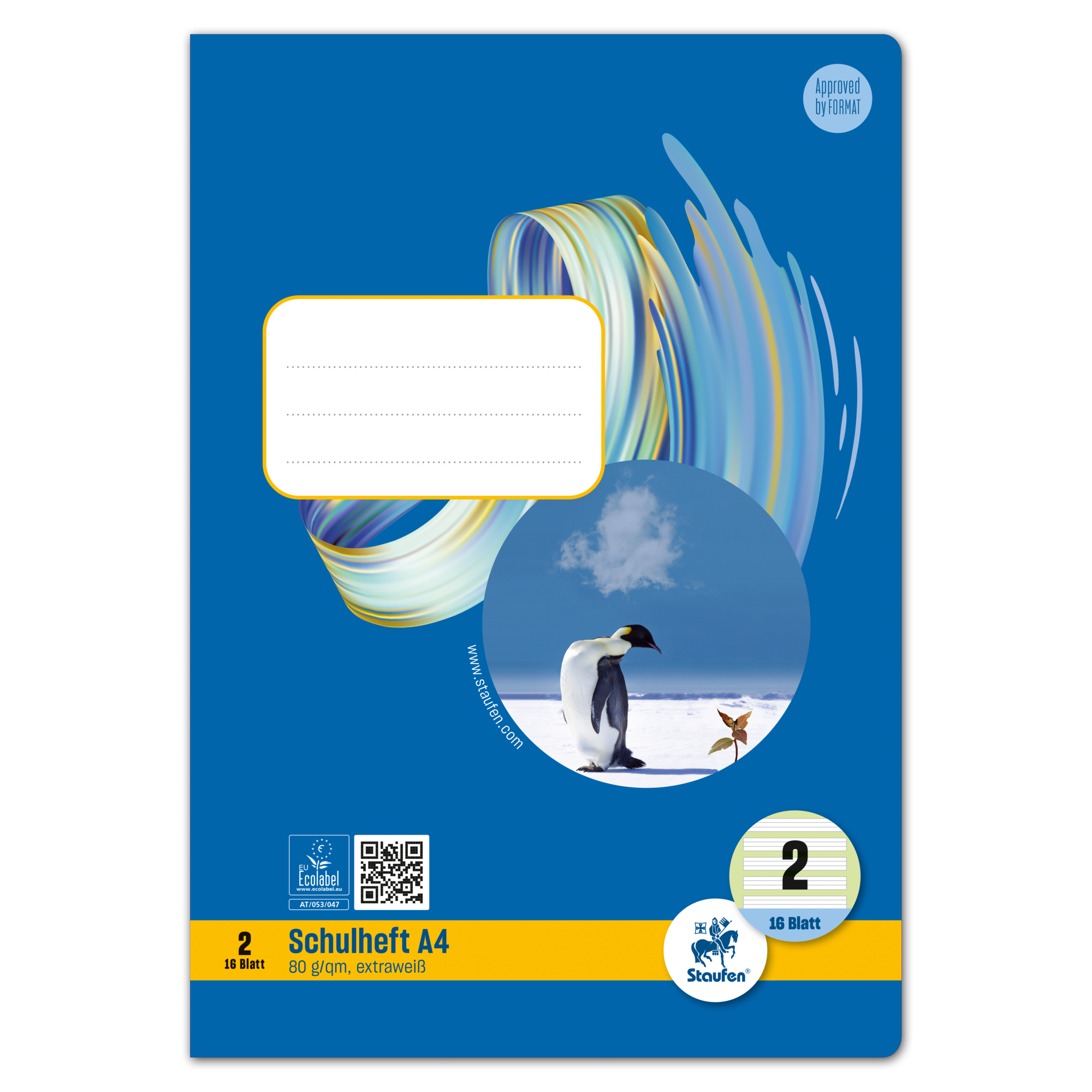 Staufen Schulheft Style DIN A4 liniert 2 16 Bl.