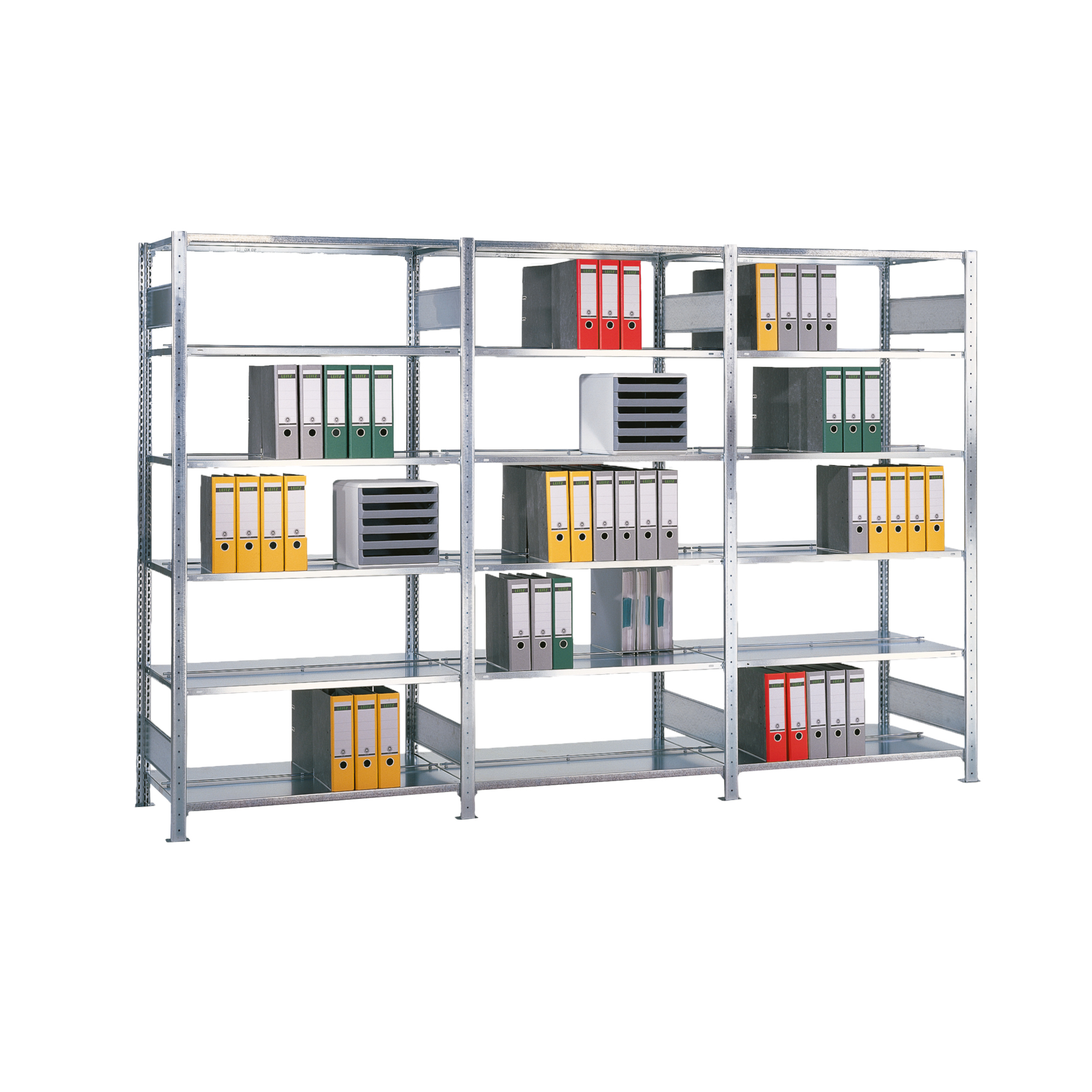 SCHULTE Grundregal MULTIplus150 1.000 x 2.000 x 500 mm (B x H x T) 5 Fachböden 150kg inkl. Abdeckkappen, Klemmfüße Stahl