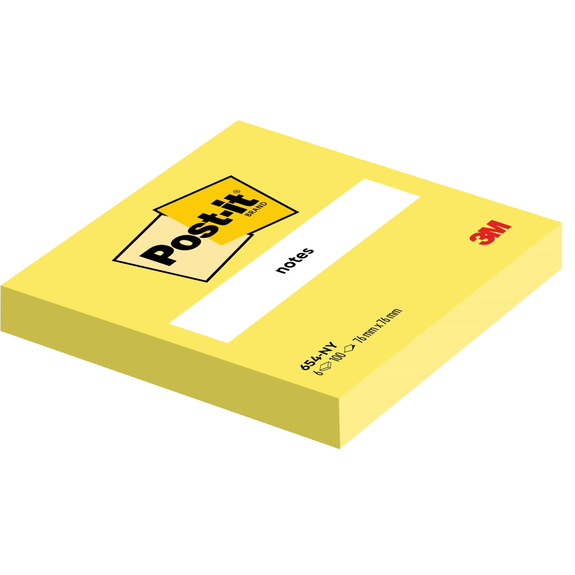 Post-it® Haftnotiz Notes neon 76 x 76 mm (B x H) neongelb 100 Bl.