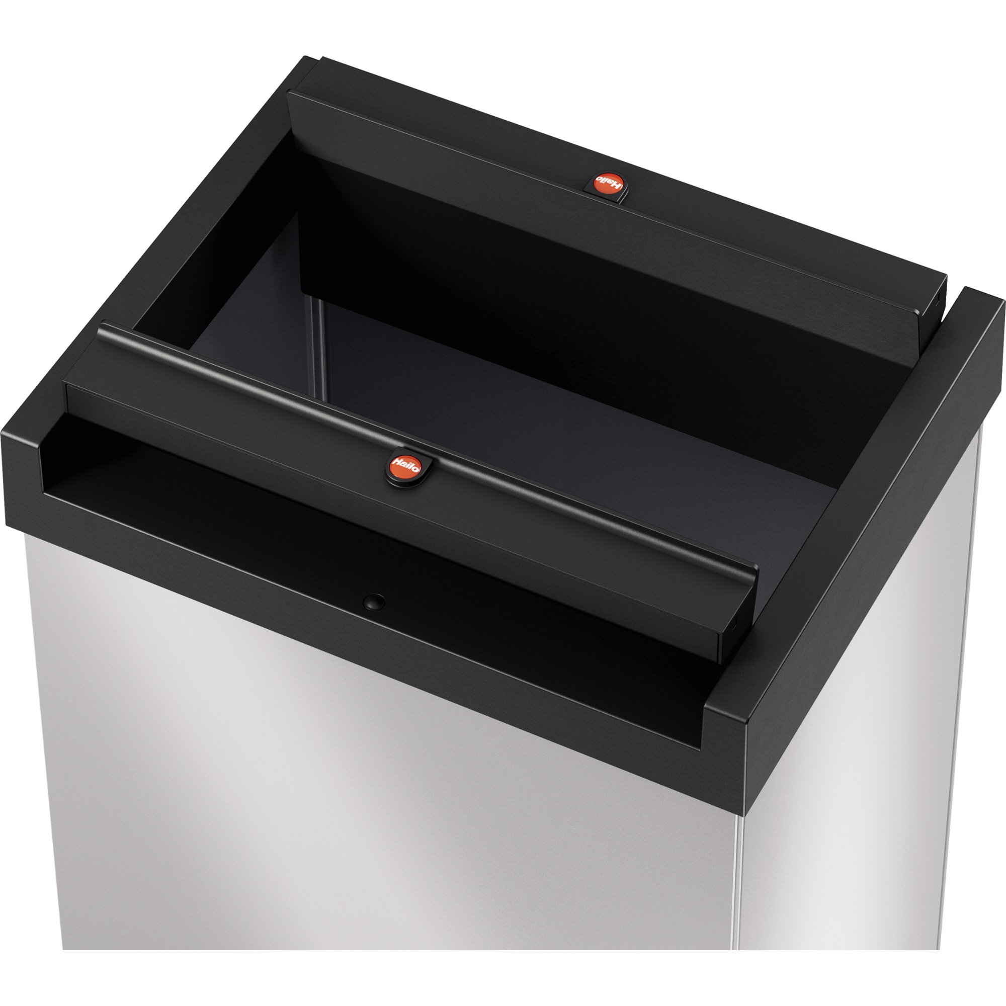 Hailo Abfalleimer Big-Box Swing L 35l Stahlblech silber 1 Sortierfach