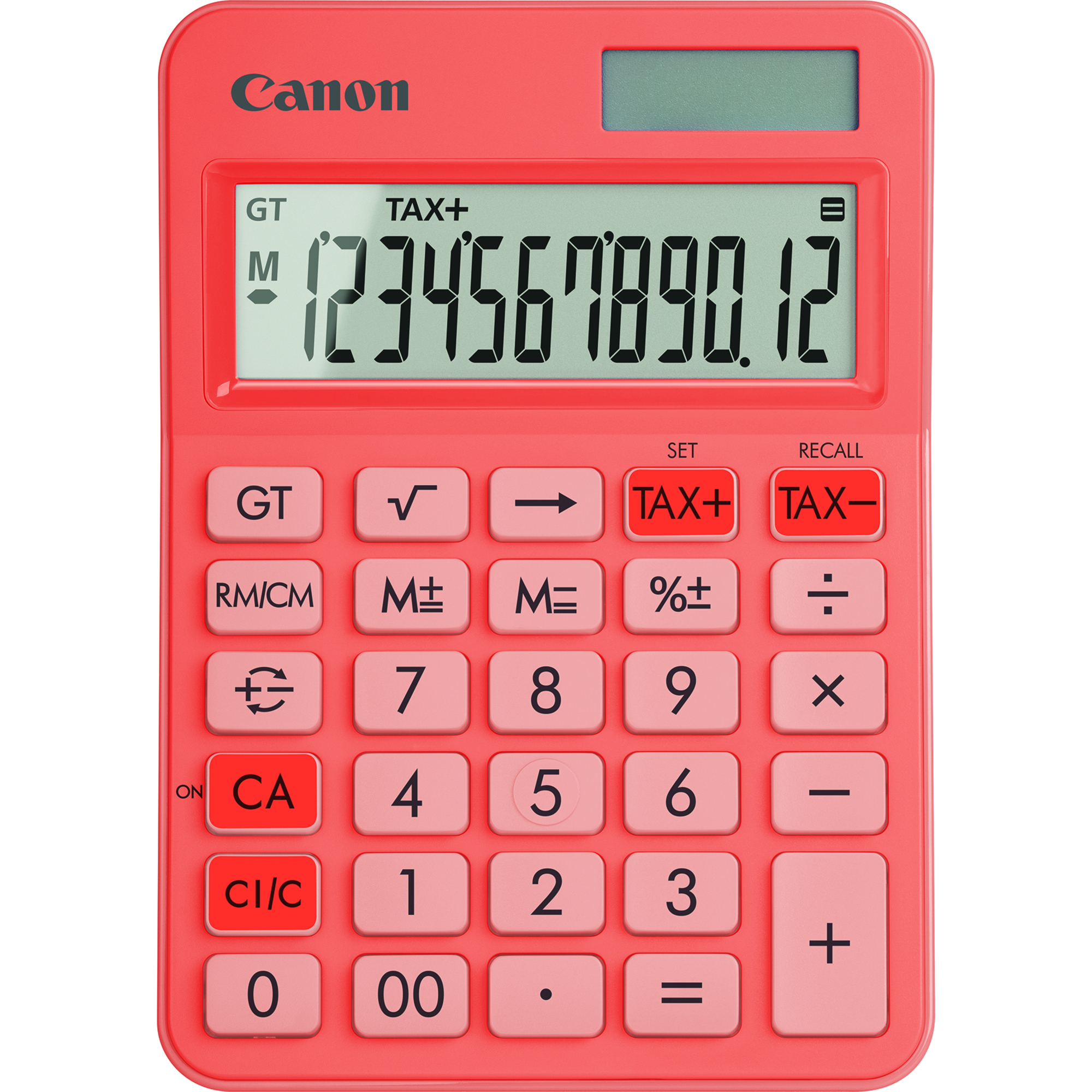 Canon Tischrechner LS-125KB 106 x 25 x 147 mm (B x H x T) Batterie, Solar-Energie orange