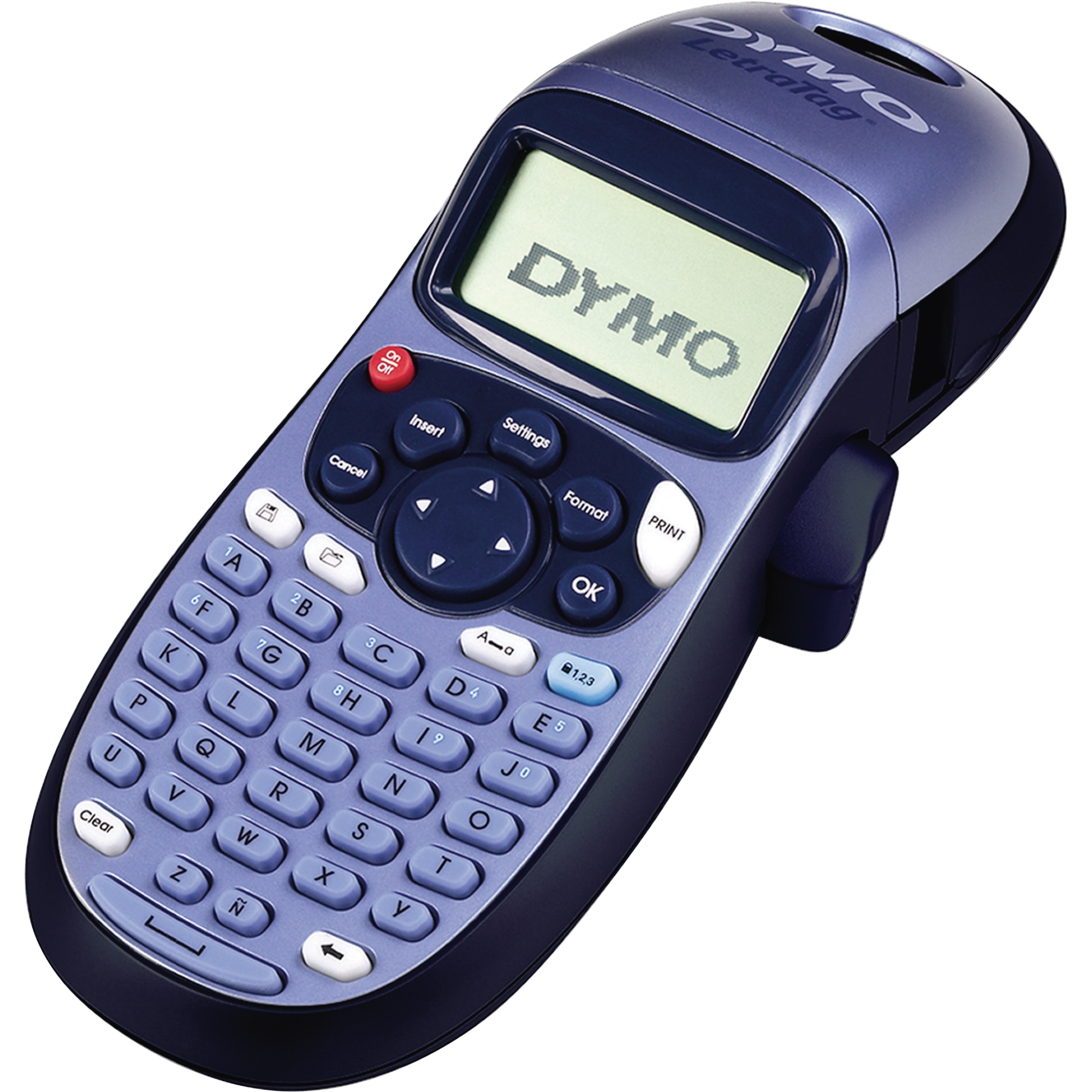 DYMO® Beschriftungsgerät LetraTag® LT-100H 2 Display-Zeilen 5 Schriftgrößen 2 Druckzeilen inkl. Schriftband (12 mm x 4 m, weiß)