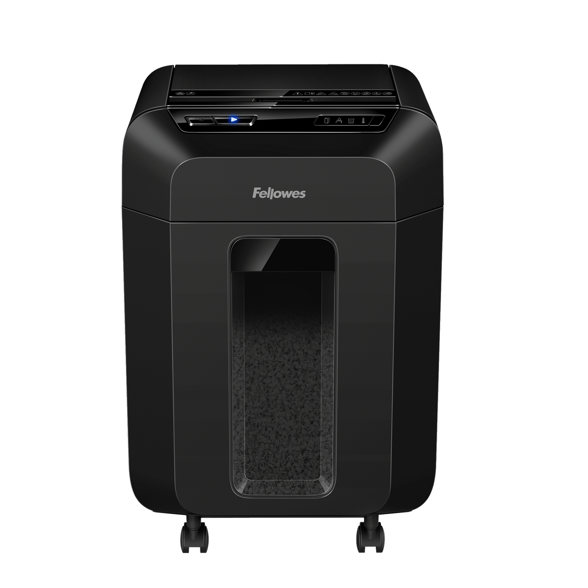 Fellowes® Aktenvernichter AutoMax™ 80M P-4 Papier, Heftklammern, Büroklammern, Kreditkarten Partikelschnitt 8 Bl. manuell, 80 Bl. automatisch schwarz
