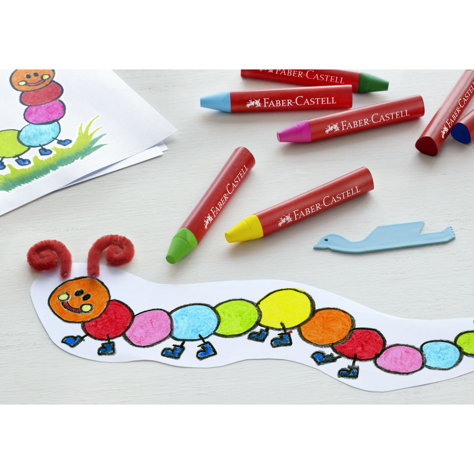 Faber-Castell Wachsmalstift Jumbo 2 x 12 cm (Ø x L) farbig sortiert 12 St./Pack.