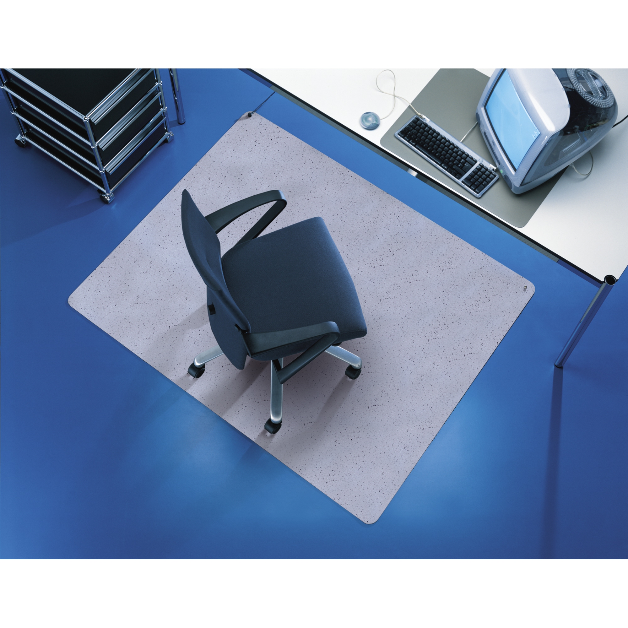 RS Bodenschutzmatte Yoga Flat ESD 120 x 150 cm (B x T) Kautschuk grau marmoriert