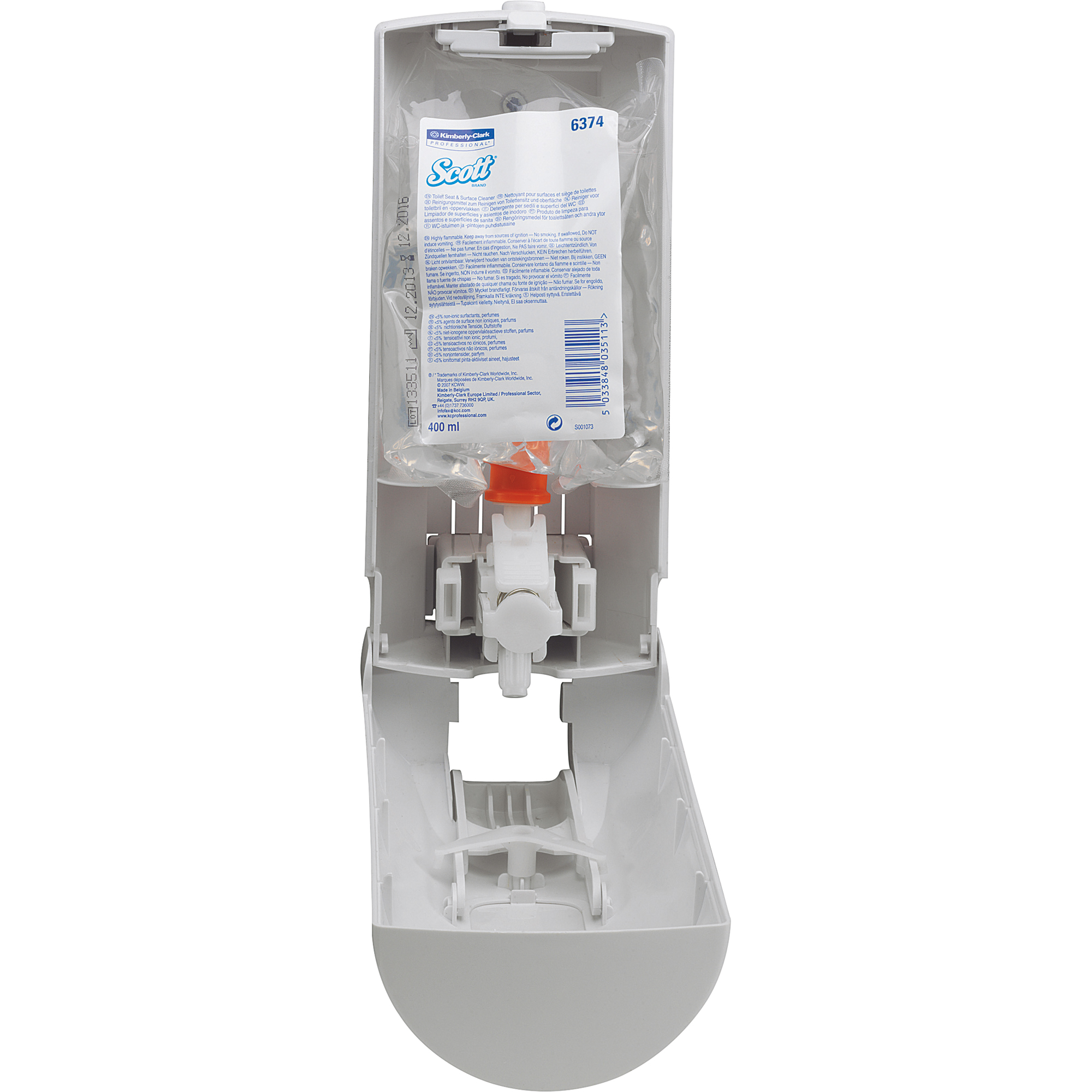 Scott® Flächendesinfektion KIMBERLY-CLARK PROFESSIONAL* Spender 7135 Toilettensitz nicht alkoholfrei nicht dermatologisch getestet 6,5 Spenderbeutel Kunststoff 0,4l