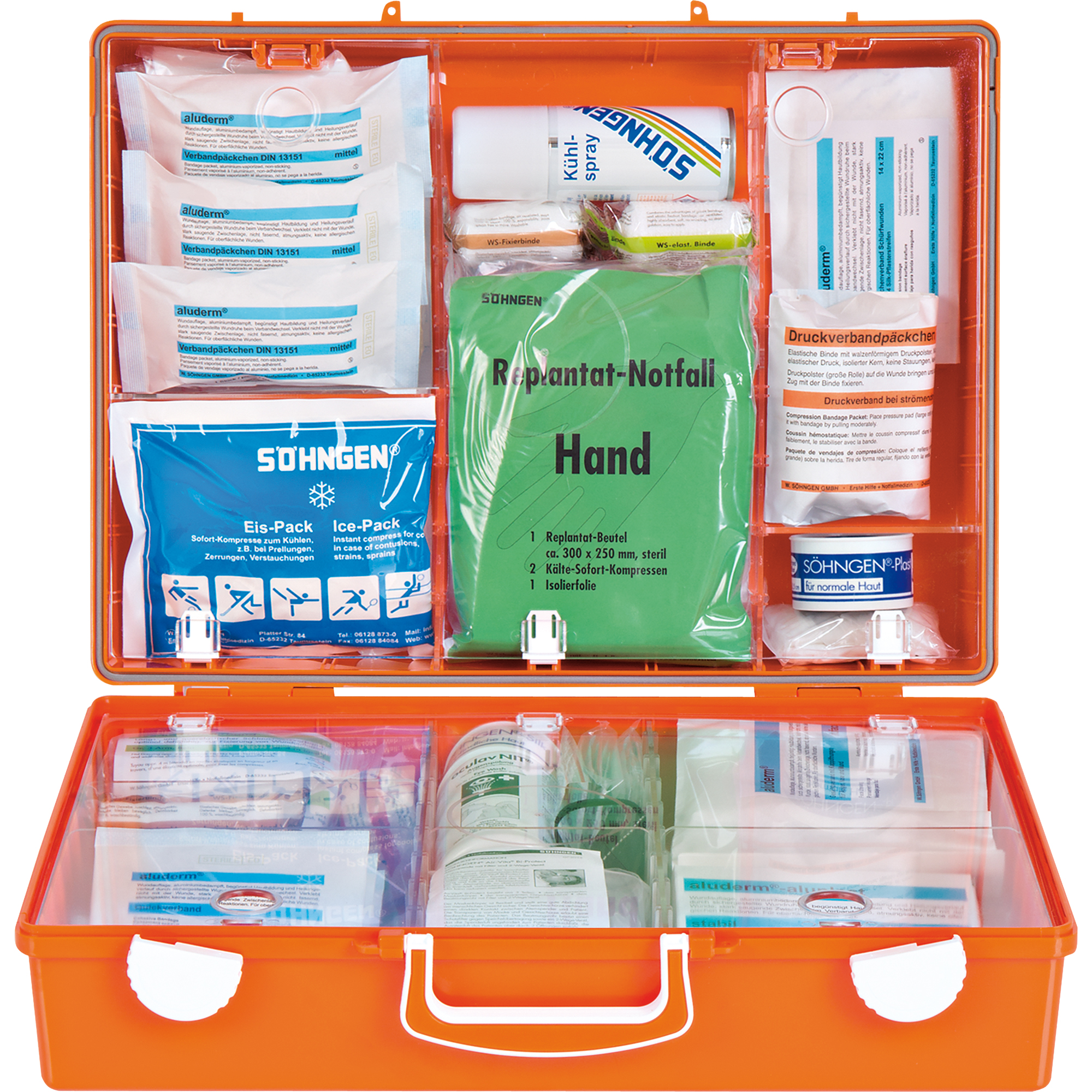 SÖHNGEN® Erste Hilfe Koffer SPEZIAL MT-CD ca. 40 x 30 x 15 cm (B x H x T) DIN 13157 orange