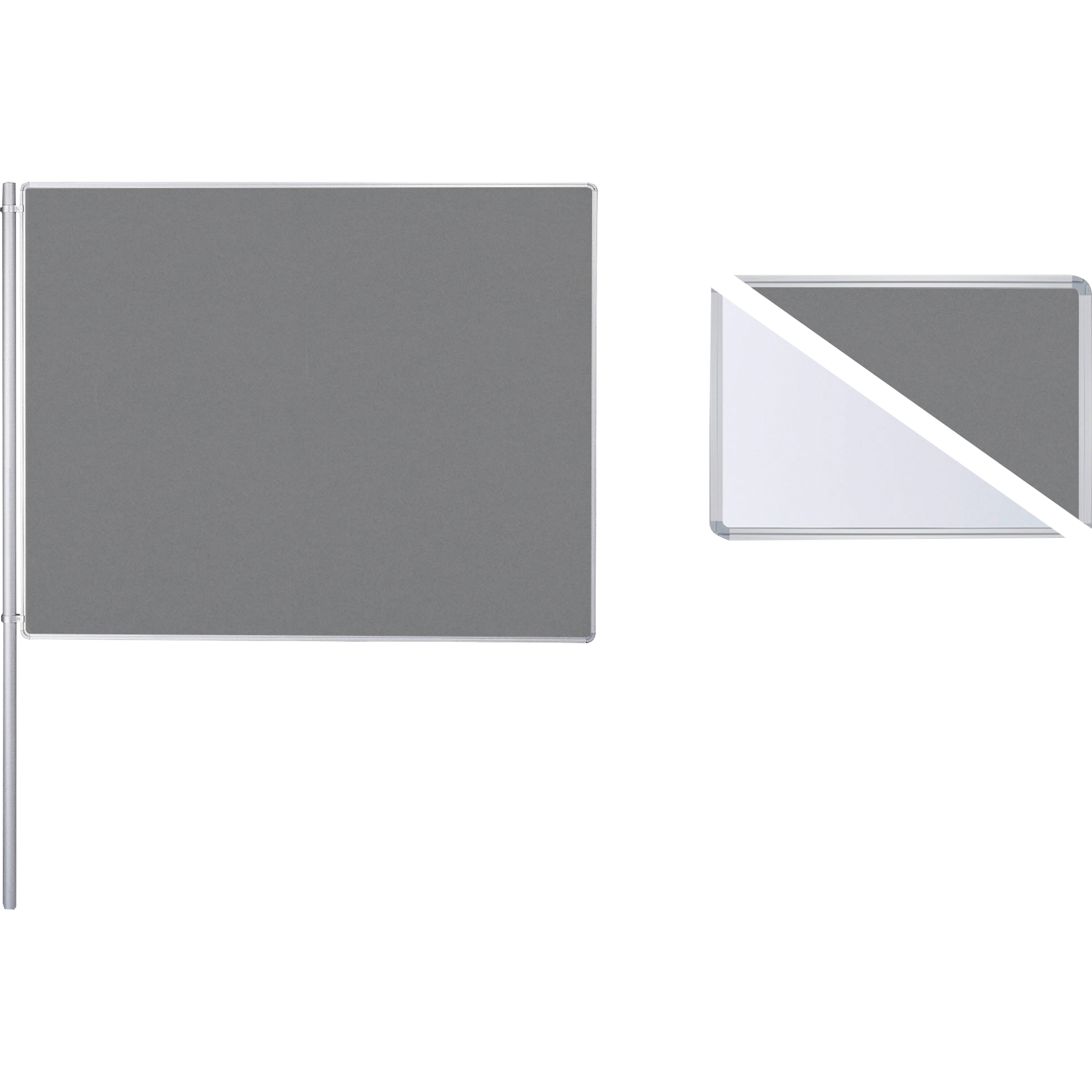 Ultradex Anbauelement Tafel 200 x 120 cm (B x H) Polyester Farbe der Vorderseite: grau Farbe der Rückseite: weiß