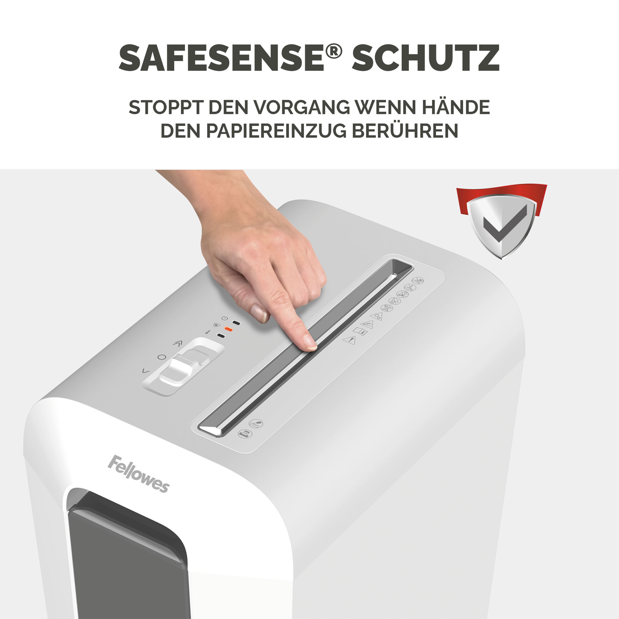Fellowes® Aktenvernichter Powershred® LX65 P-4 Papier, Heftklammern, Büroklammern, Kreditkarten Partikelschnitt 10 Bl. weiß