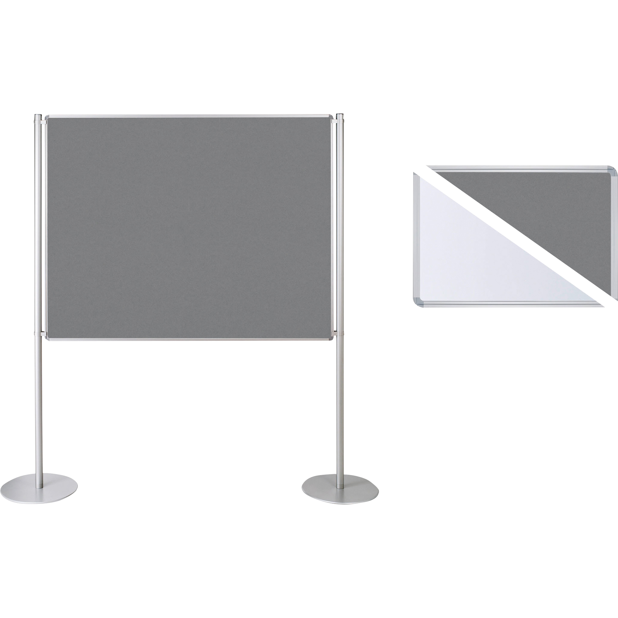 Ultradex Multifunktionstafel 150 x 120 cm (B x H) Polyester Material der Pinnfläche: Filz grau