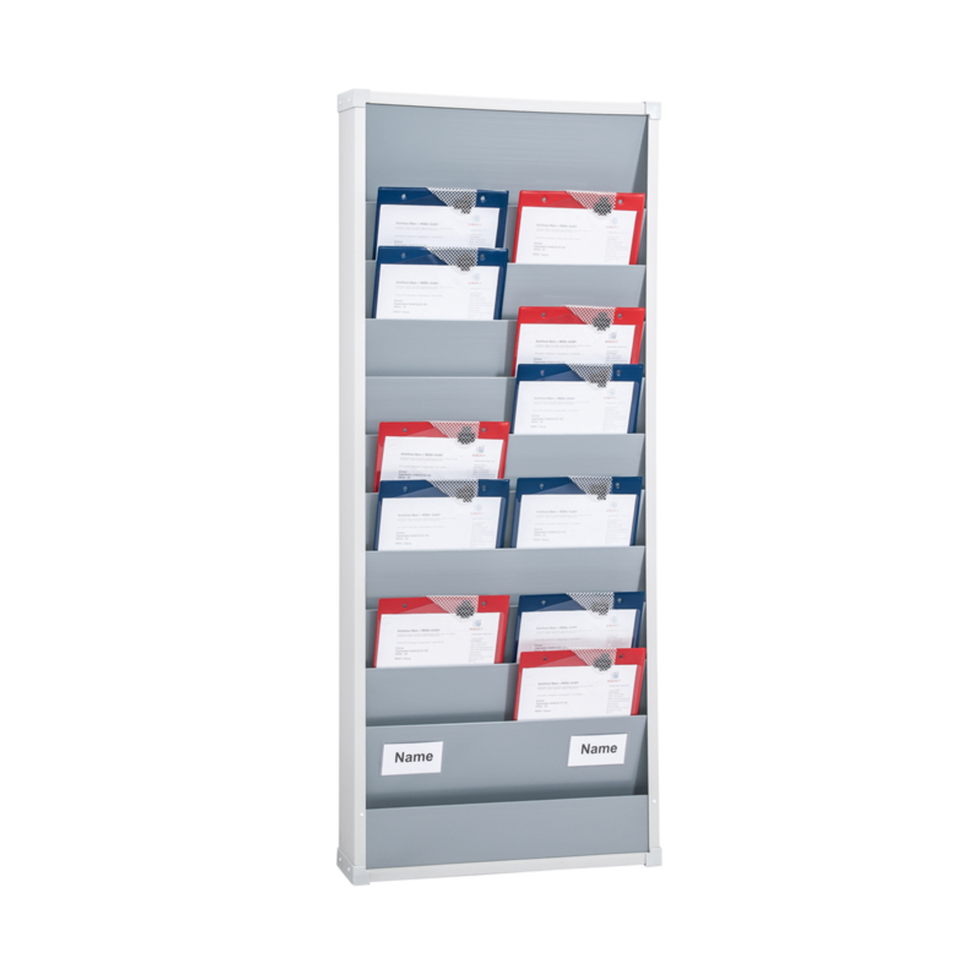 EICHNER Kartentafel 55,4 x 128,2 x 7,6 cm (B x H x T) DIN A4 20 Fächer Kunststoff weiß