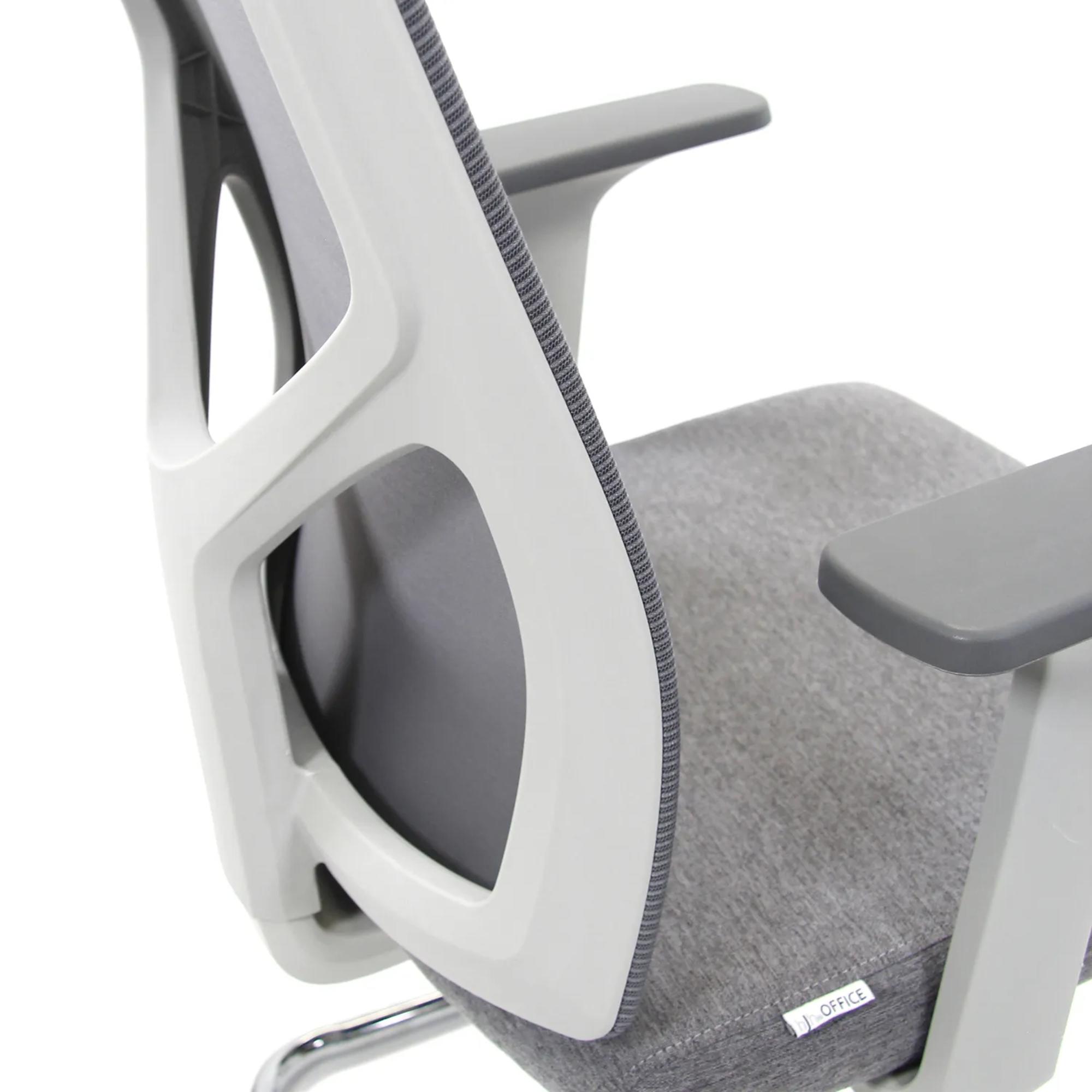 hjh OFFICE Besucherstuhl BRETON V W 120kg 100 % Polyester grau