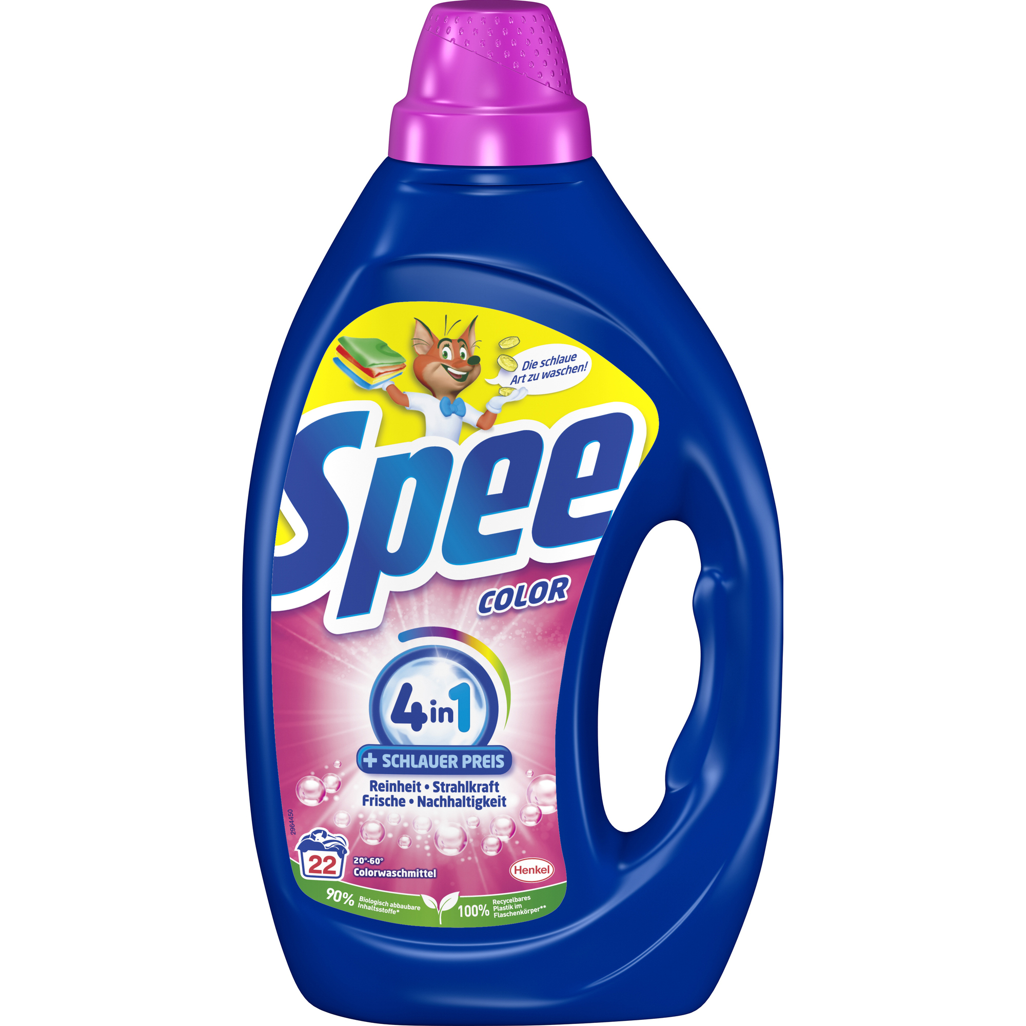 Spee Waschmittel Color 4in1 Gel Buntwäsche +20 bis +60°C parfümiert pH-Wert: 8,2-8,6 0,99l