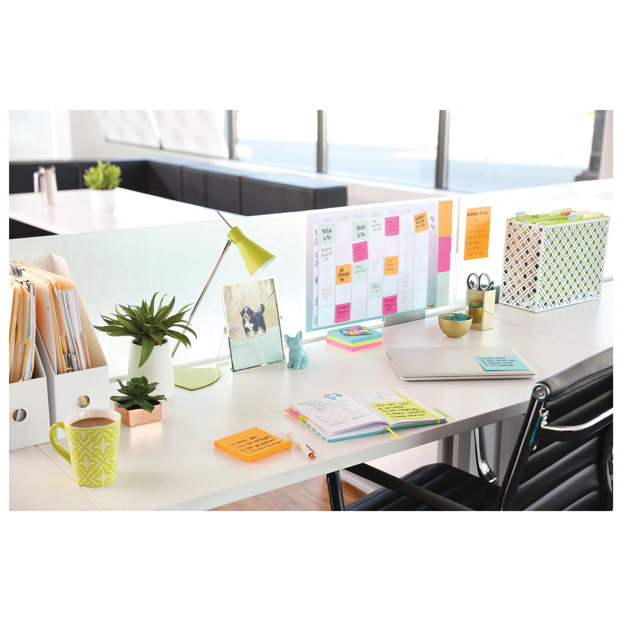 Post-it® Haftnotiz Super Sticky Notes Cosmic Collection 127 x 76 mm (B x H) türkis, neongrün, tropicalpink, guavapink 90 Bl./Block 6 Block/Pack.