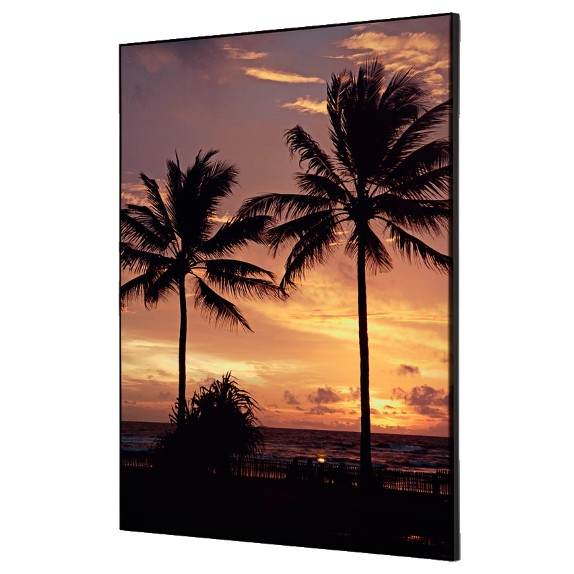 Showdown® Displays Dekobild Palmen Sonnenuntergang 42 x 59,4 cm (B x H) Holz