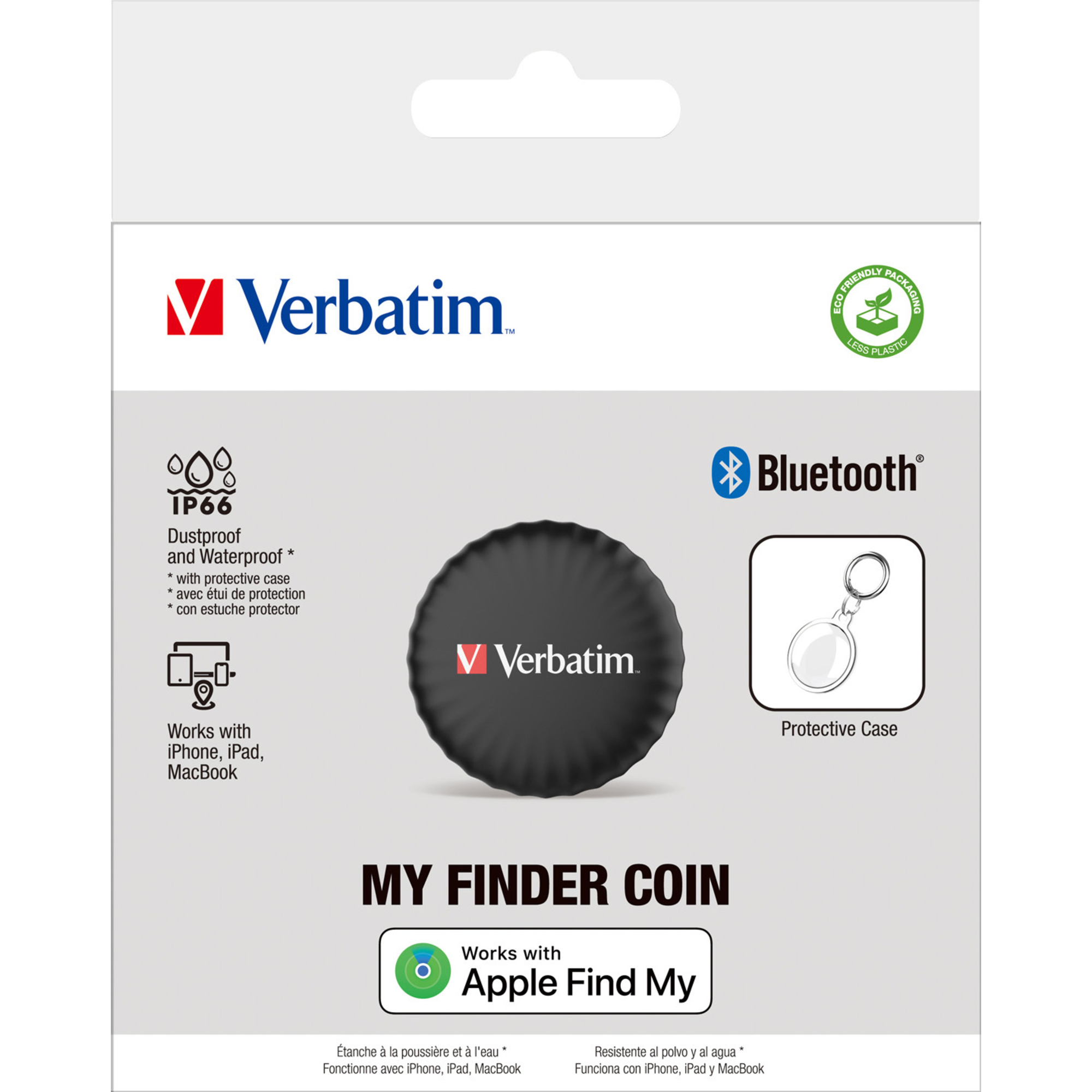 Verbatim Bluetooth-Tracker My Finder Coin Apple App "Wo ist?" 31,9 x 8 x 31,9 mm (B x H x T)