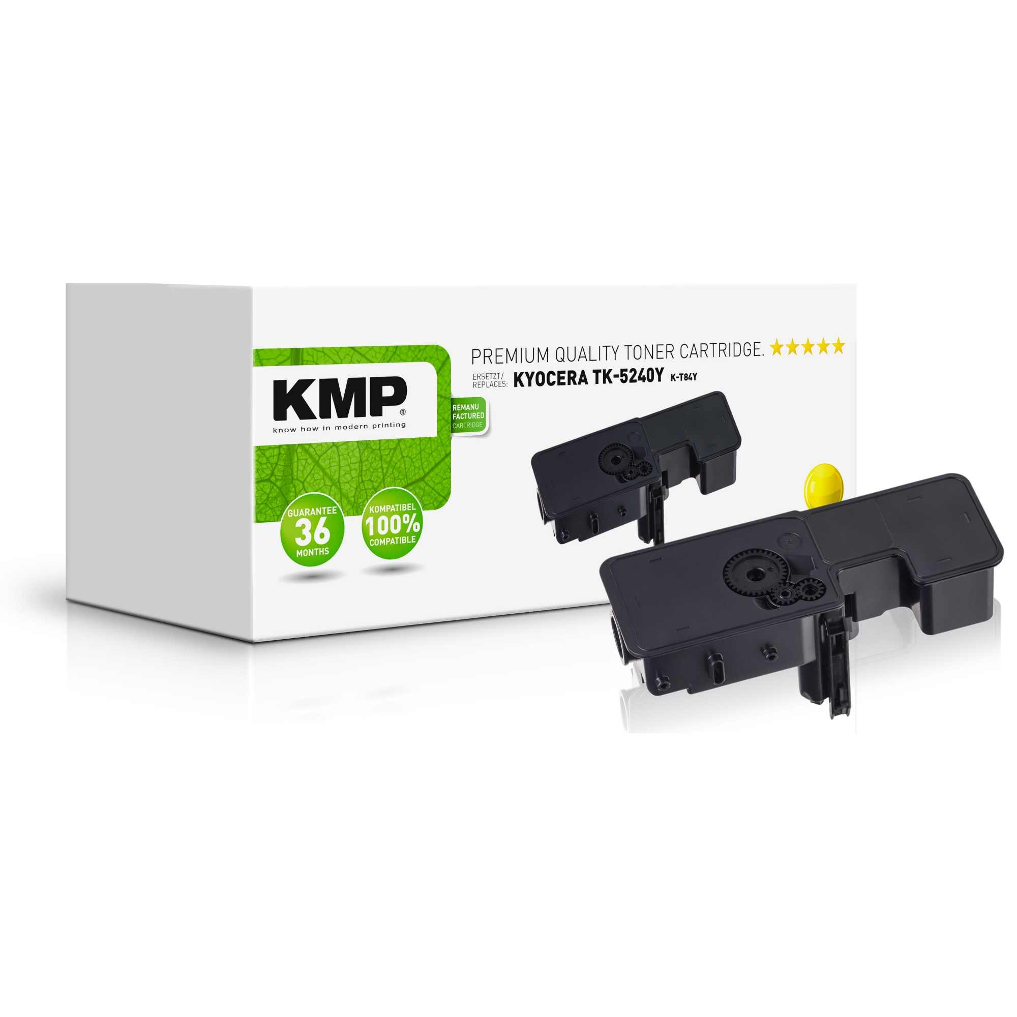 KMP Toner kein Originalzubehör Kompatibel mit: KYOCERA TK-5240Y K-T84Y ca. 3.000 Seiten gelb