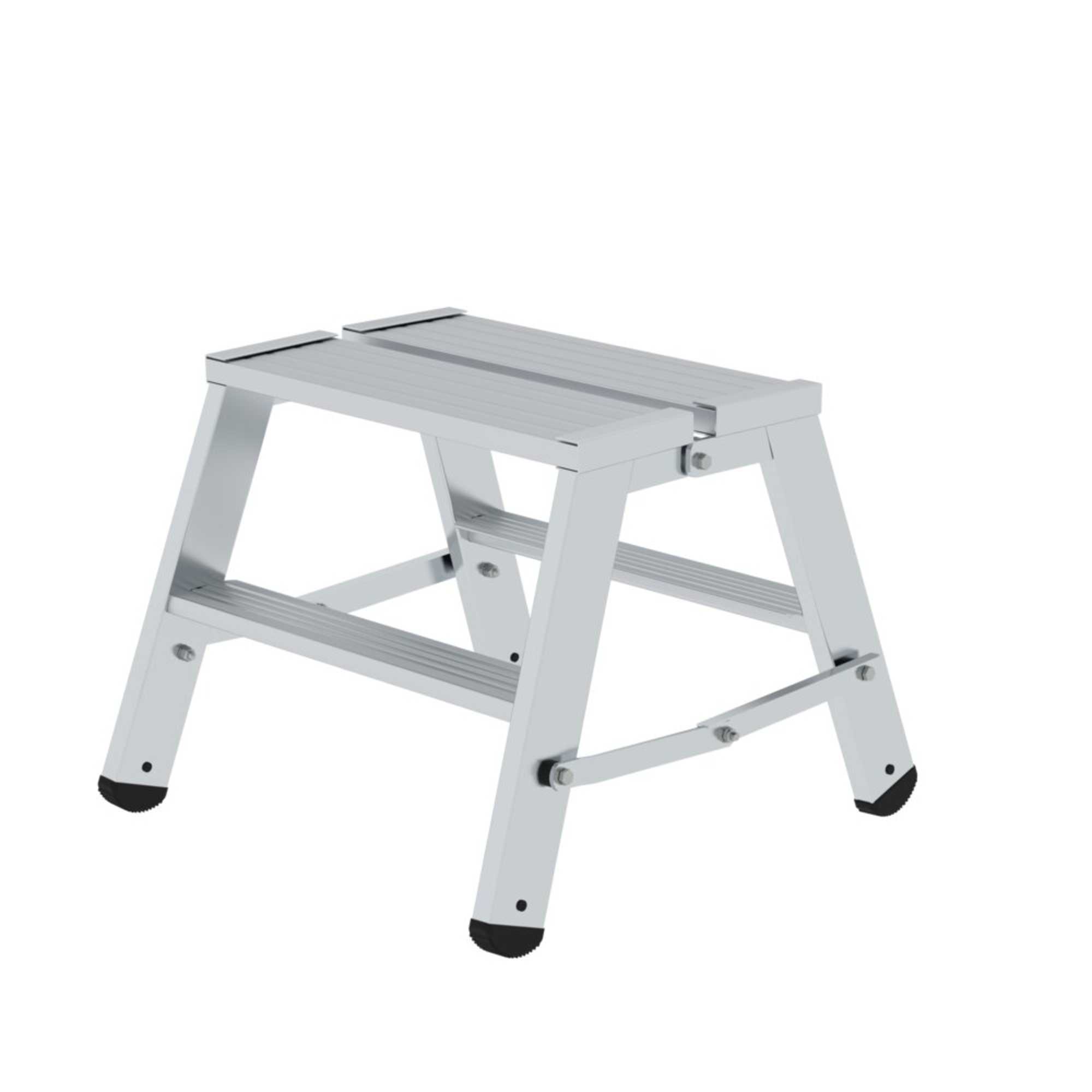 MUNK Trittleiter 56 x 62 cm (B x T) 150kg Aluminium alu 2 x 2 Stufen