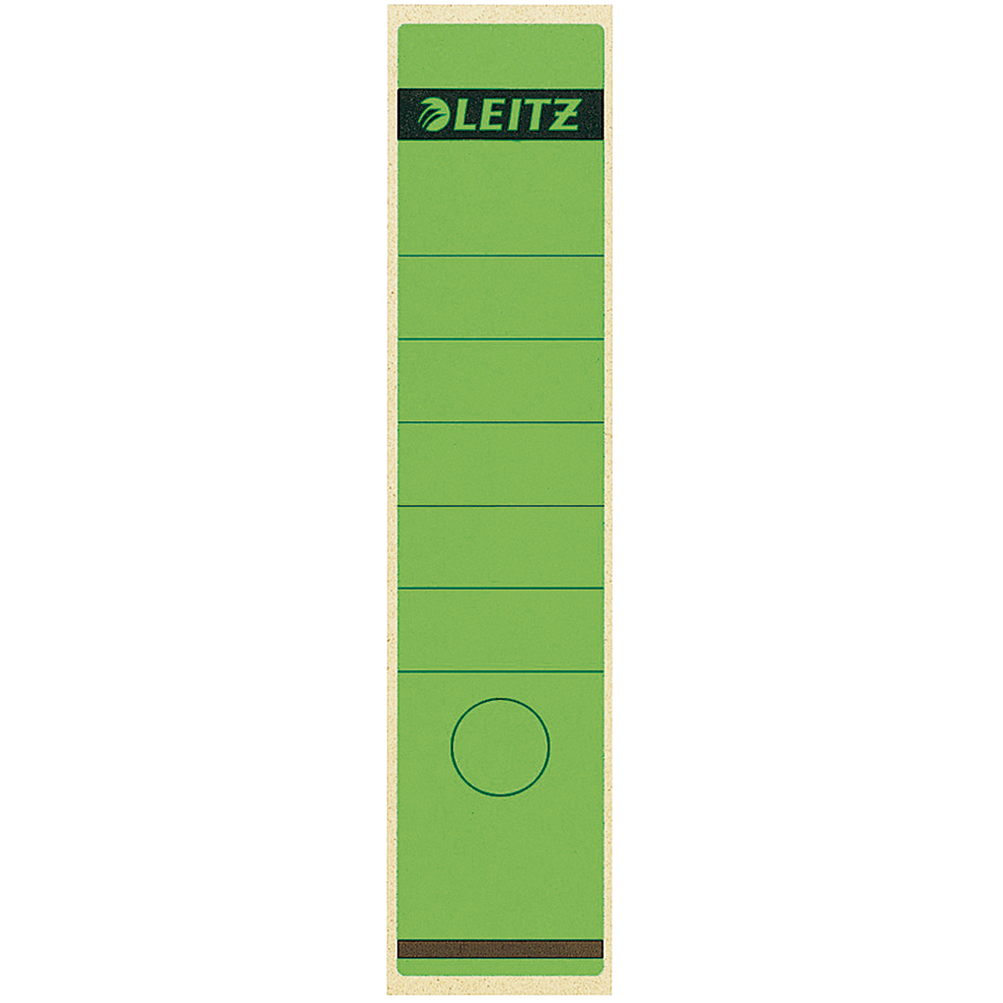 Leitz Ordnerrückenetikett breit/lang 61,5 x 285 mm (B x H) selbstklebend mit Griffloch grün 100 Etik./Pack.