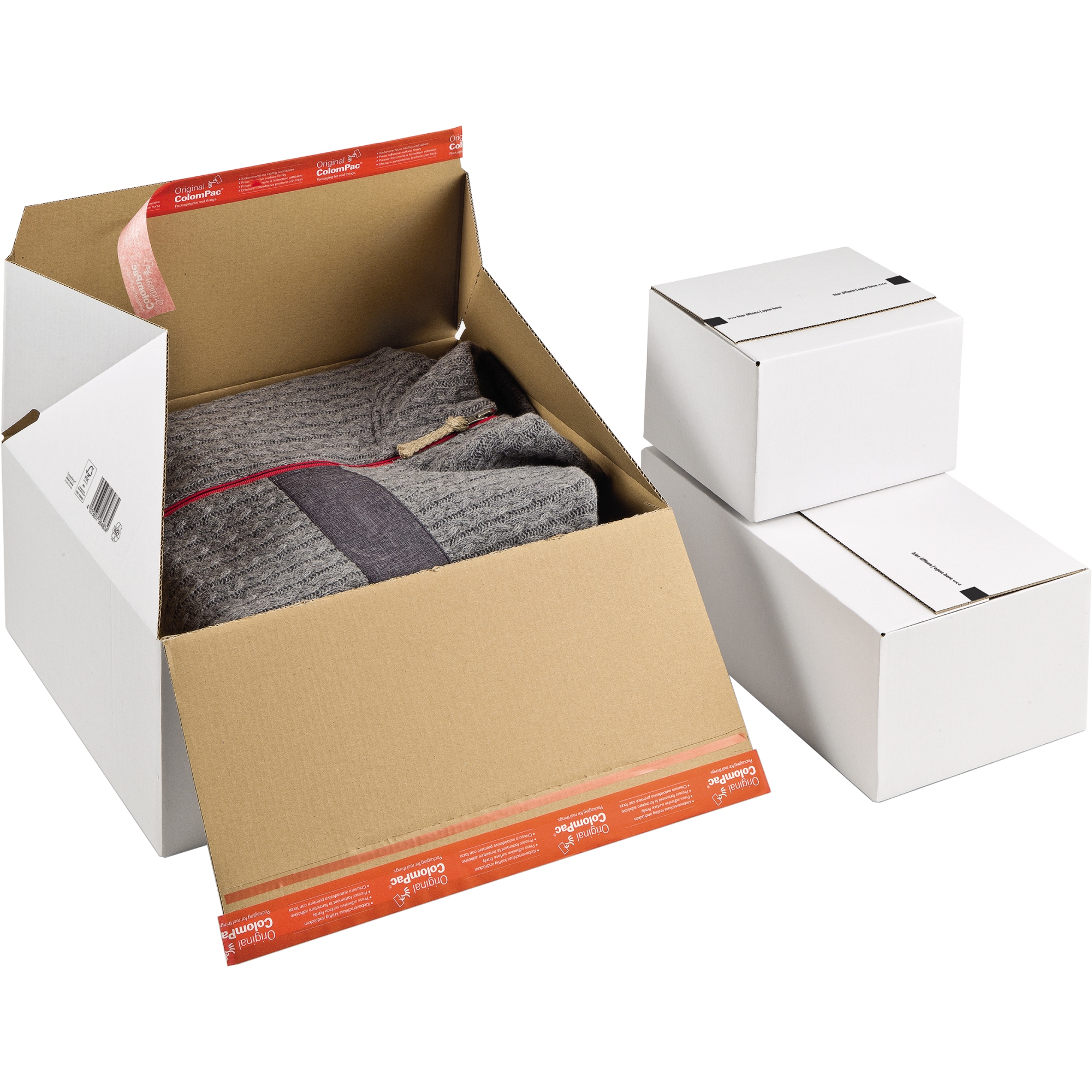 ColomPac® Versandkarton Premium Innenmaße: 38,9 x 32 x 32,4 cm (B x H x T) Außenmaße: 39,3 x 32,6 x 32,8 cm (B x H x T) Wellpappe 1-wellig weiß