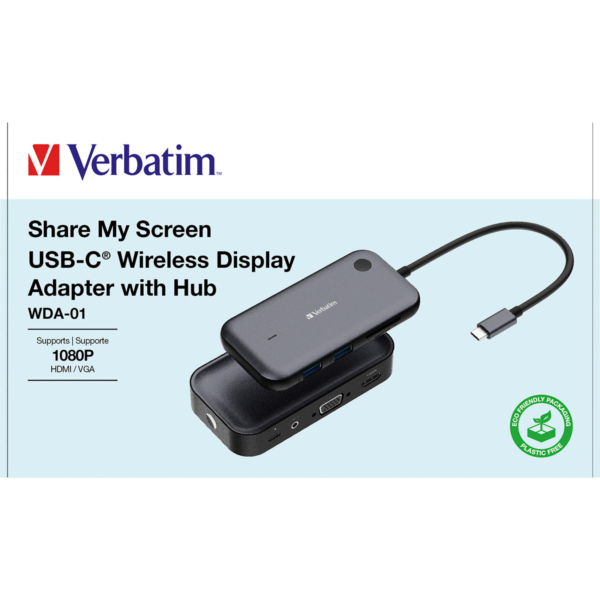 Verbatim USB-Hub Share my Screen WDA-01 USB-C schwarz